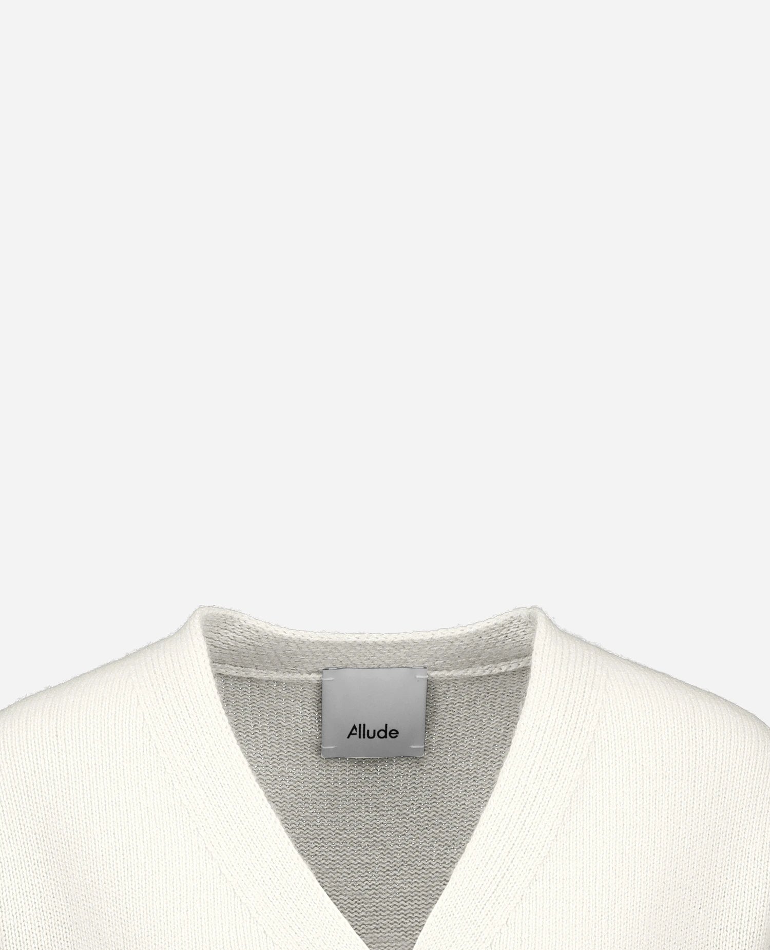 262-11211-40_3 - Allude - 100% Cashmere Active Cashmere Damen Halbarm NEW SAPG::262-11211 Spring/Summer 2026 Strickjacke V-Ausschnitt Weiß