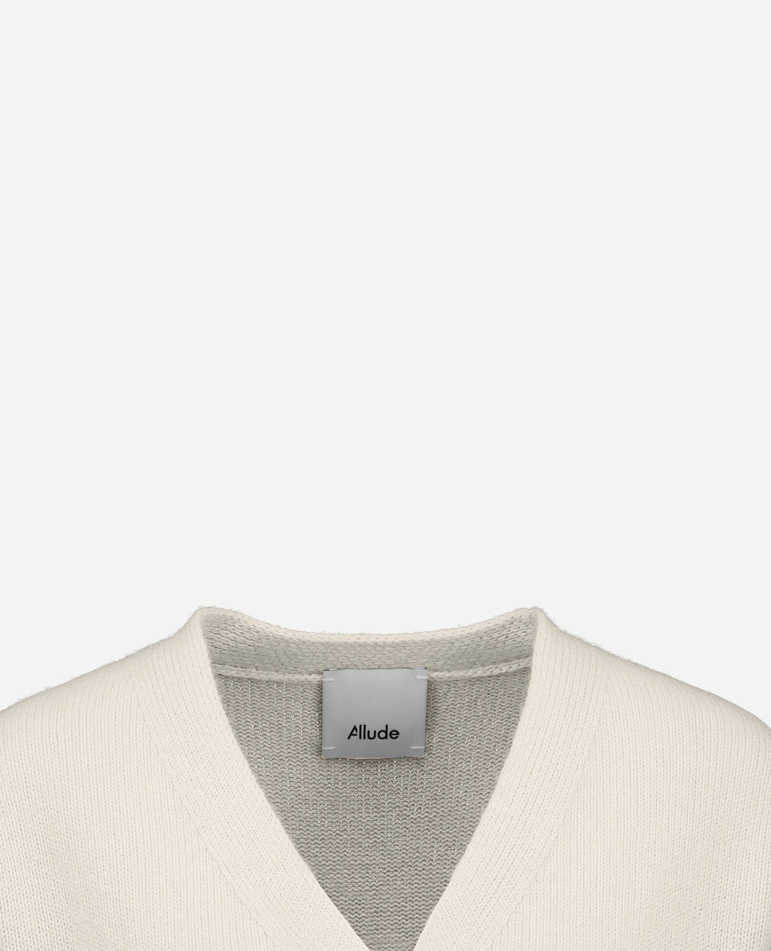 262-11211-41_3 - Allude - 100% Cashmere Active Cashmere Creme Damen Halbarm NEW SAPG::262-11211 Spring/Summer 2026 Strickjacke V-Ausschnitt