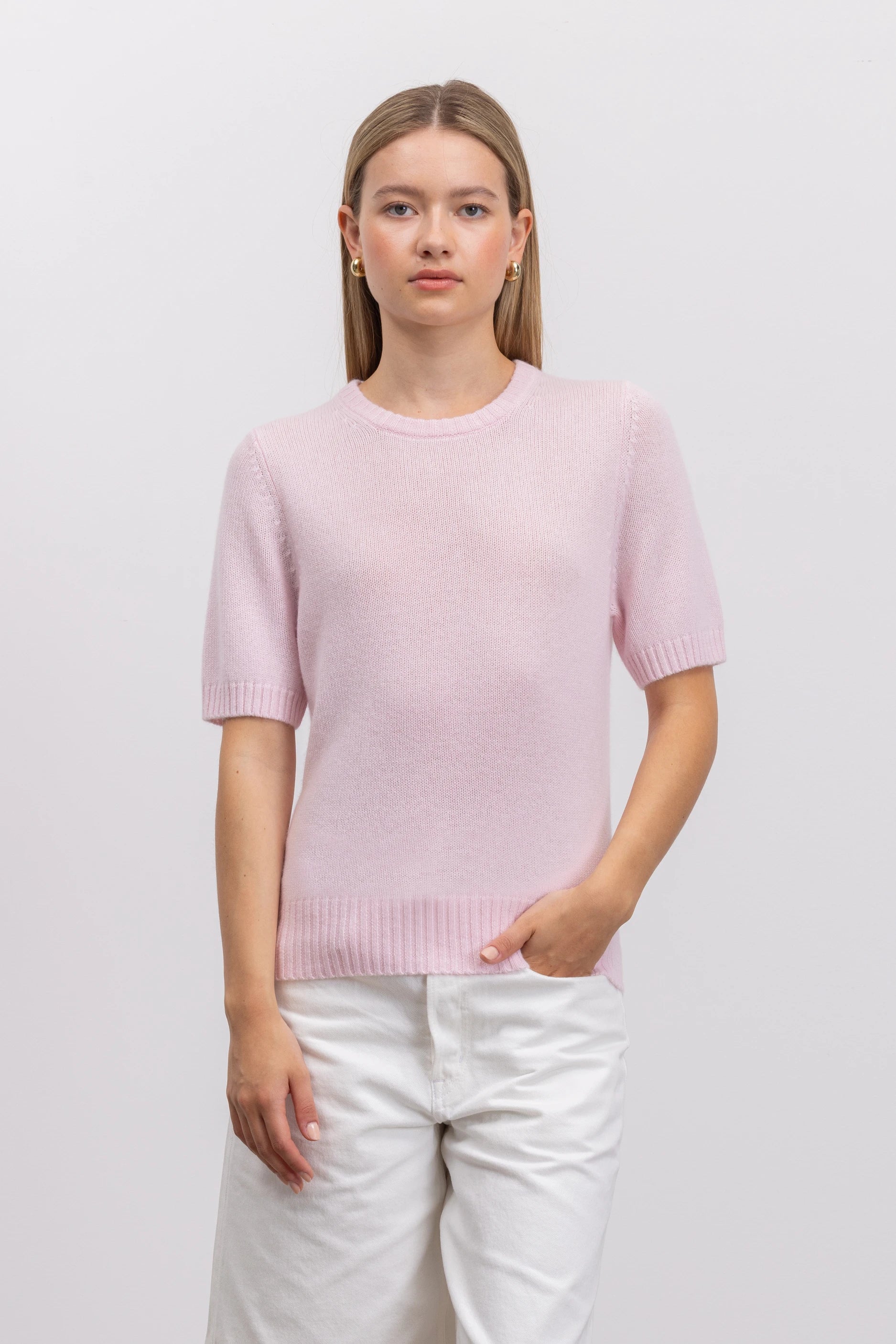 262-11235-60_6 - Allude - 1/4 Arm 100% Cashmere Active Cashmere Damen Pullover Rose Rundhals SAPG::262-11235 Spring/Summer 2026
