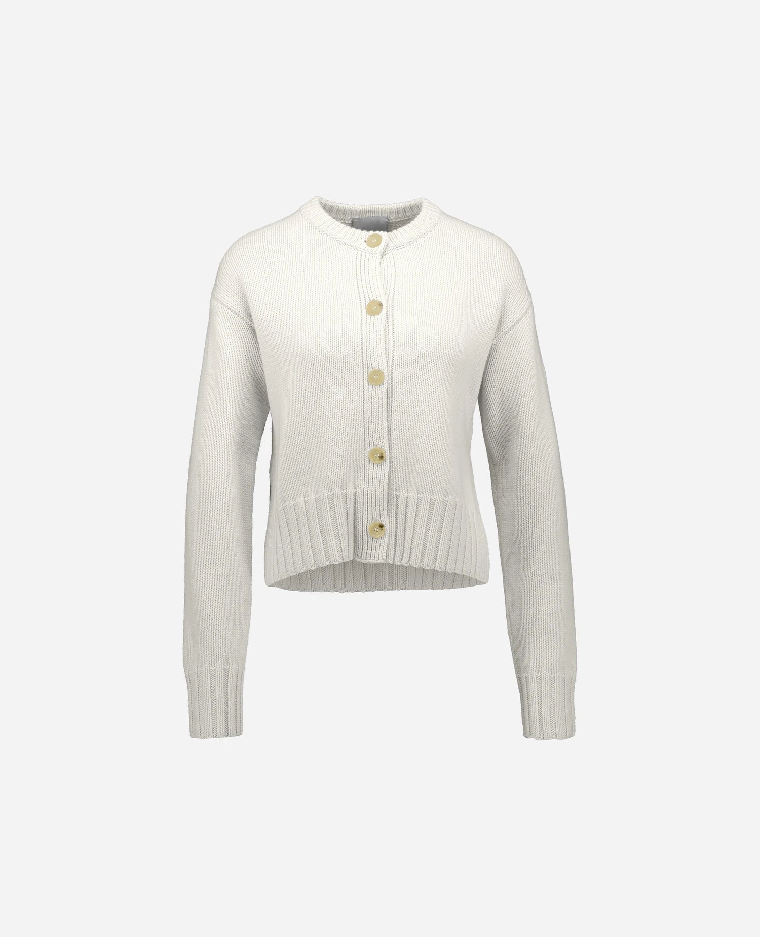 262-17000-40_1 - Allude - 30% Cashmere 70% Wolle Damen Langarm Rundhals SAPG::262-17000 Spring/Summer 2026 Strickjacke Weiß Wolle