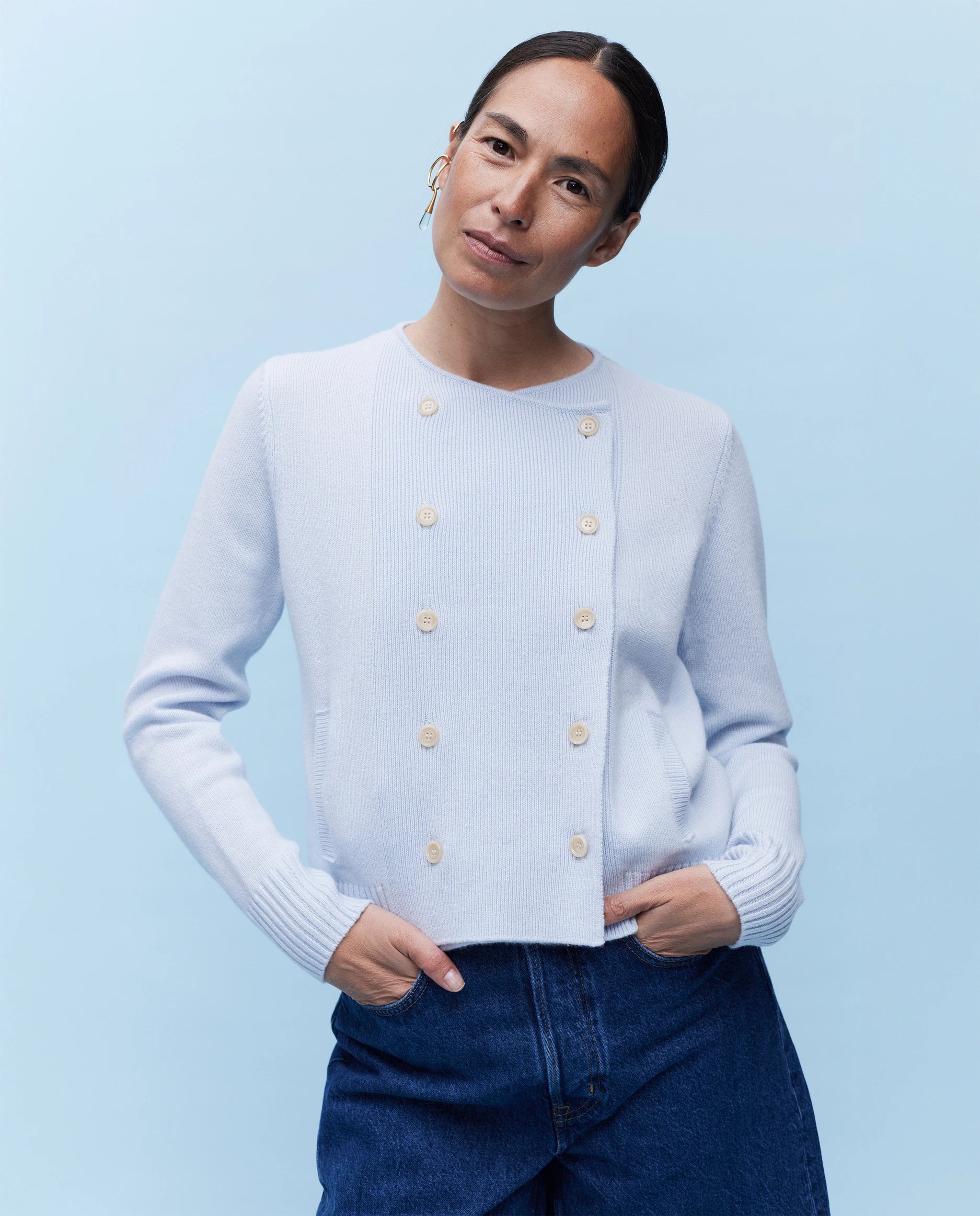 262-17001-10-0549 - Allude - 30% Cashmere 70% Wolle Active Blau Damen Jacket Langarm SAPG::262-17001 Spring/Summer 2026 Wolle