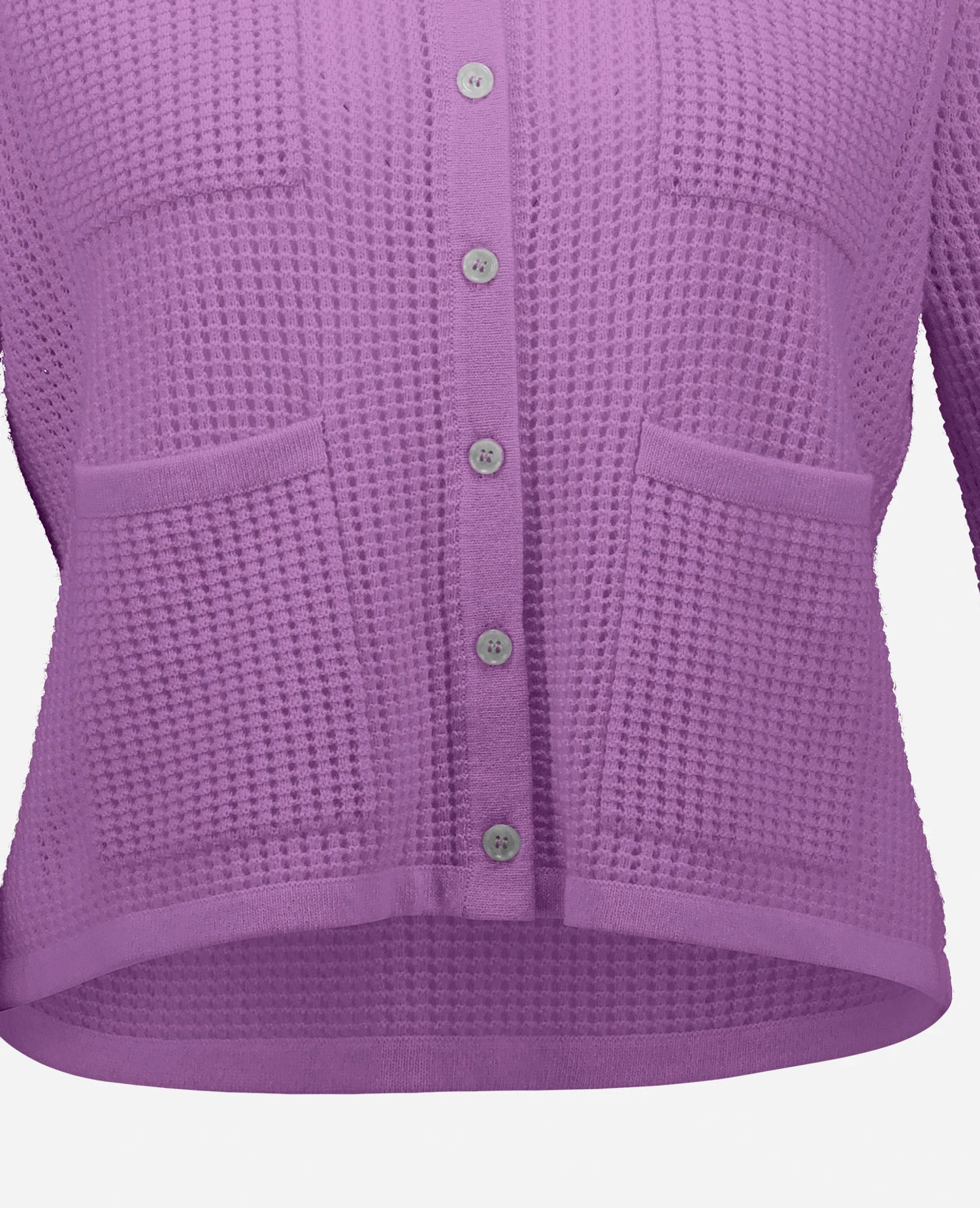 262-17090-70_4 - Allude - 30% Cashmere 70% Wolle Damen Langarm Lila Rundhals SAPG::262-17090 Spring/Summer 2026 Strickjacke Wolle