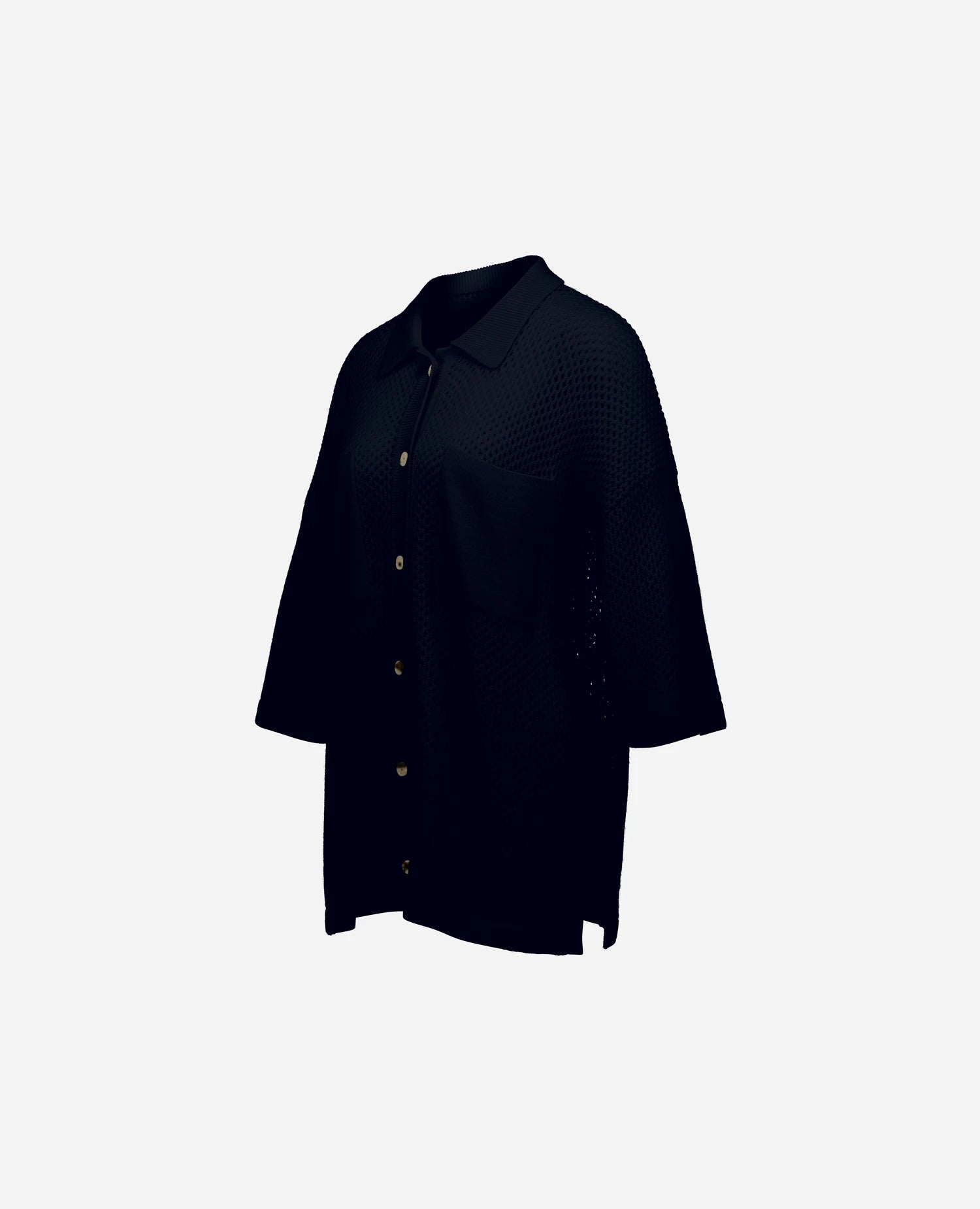 262-17641-14_3 - Allude - 30% Cashmere 70% Wolle Damen Halbarm Navy Pullover SAPG::262-17641 Spring/Summer 2026 Wolle