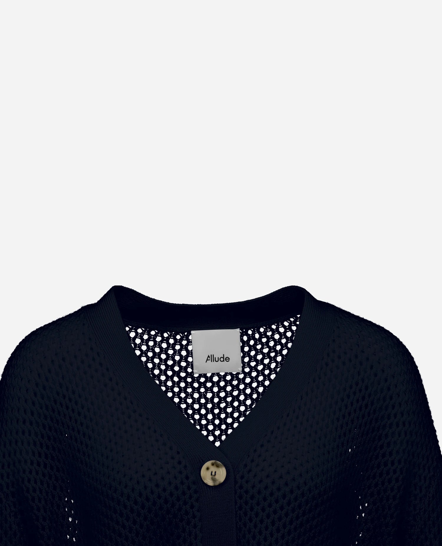 262-17645-14_3 - Allude - 30% Cashmere 70% Wolle Damen Langarm Navy SAPG::262-17645 Spring/Summer 2026 Strickjacke V-Ausschnitt Wolle