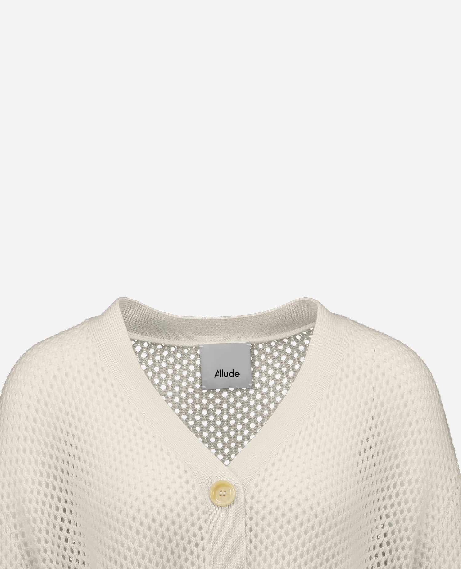 262-17645-41_3 - Allude - 30% Cashmere 70% Wolle Creme Damen Langarm SAPG::262-17645 Spring/Summer 2026 Strickjacke V-Ausschnitt Wolle