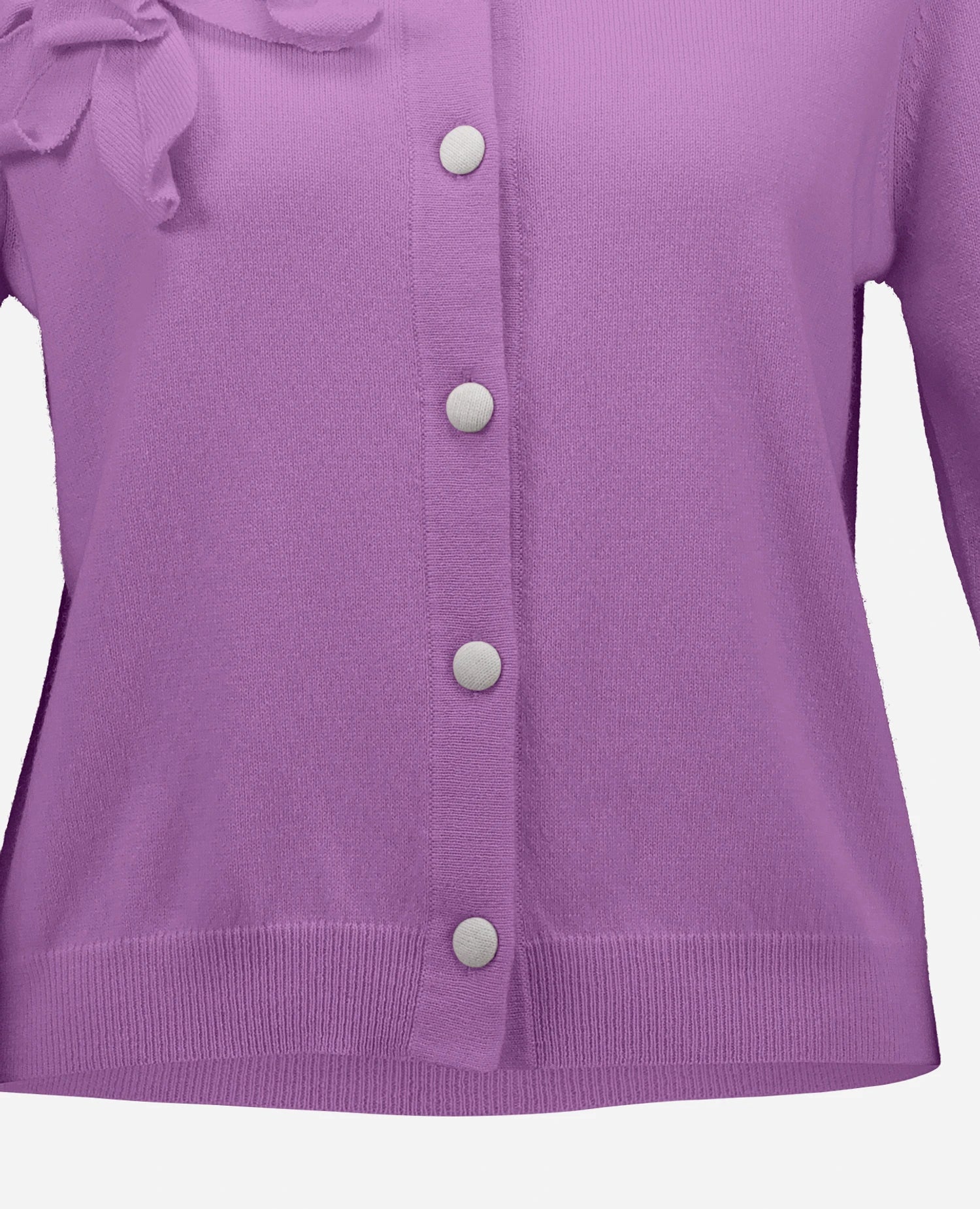 262-17683-70-4 - Allude - 30% Cashmere 70% Wolle Active Damen Langarm Lila NEW Rundhals SAPG::262-17683 Spring/Summer 2026 Strickjacke Wolle