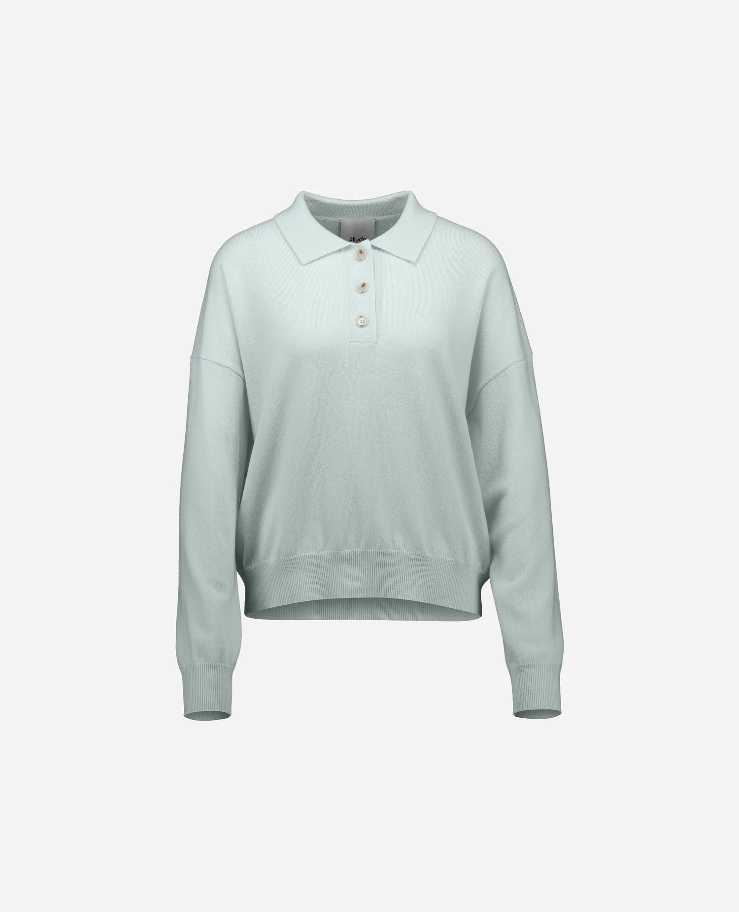 262-17741-30_1 - Allude - 30% Cashmere 70% Wolle Active Damen Grün Langarm Polo Pullover SAPG::262-17741 Spring/Summer 2026 Wolle