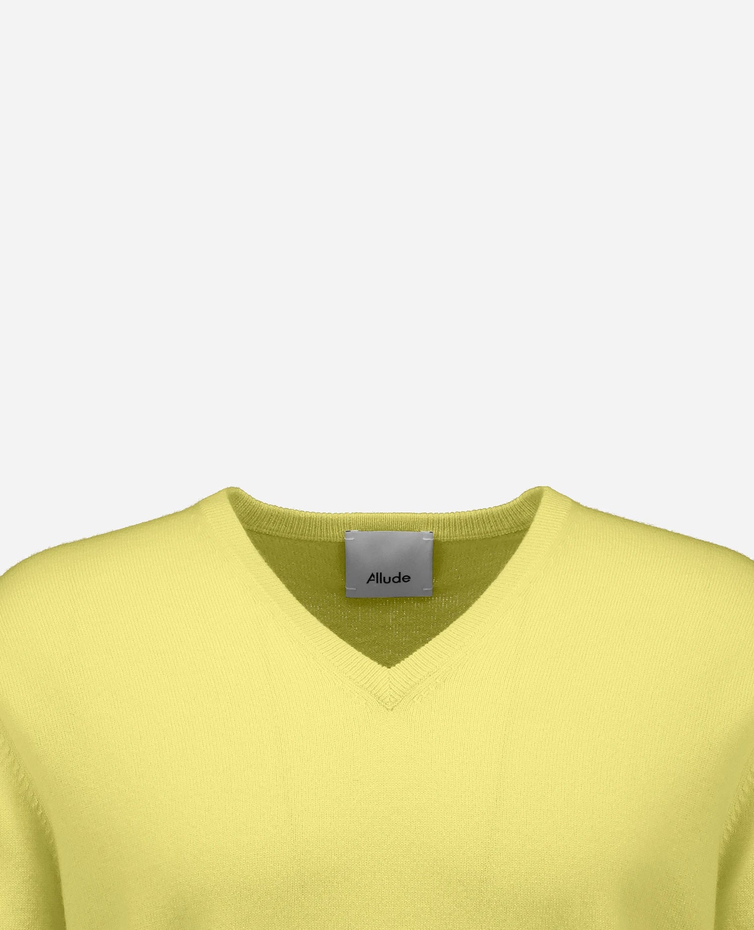 262-30020-21_3 - Allude - 100% Cashmere Active Cashmere Gelb Herren Langarm NEW Pullover SAPG::262-30020 Spring/Summer 2026 V-Ausschnitt