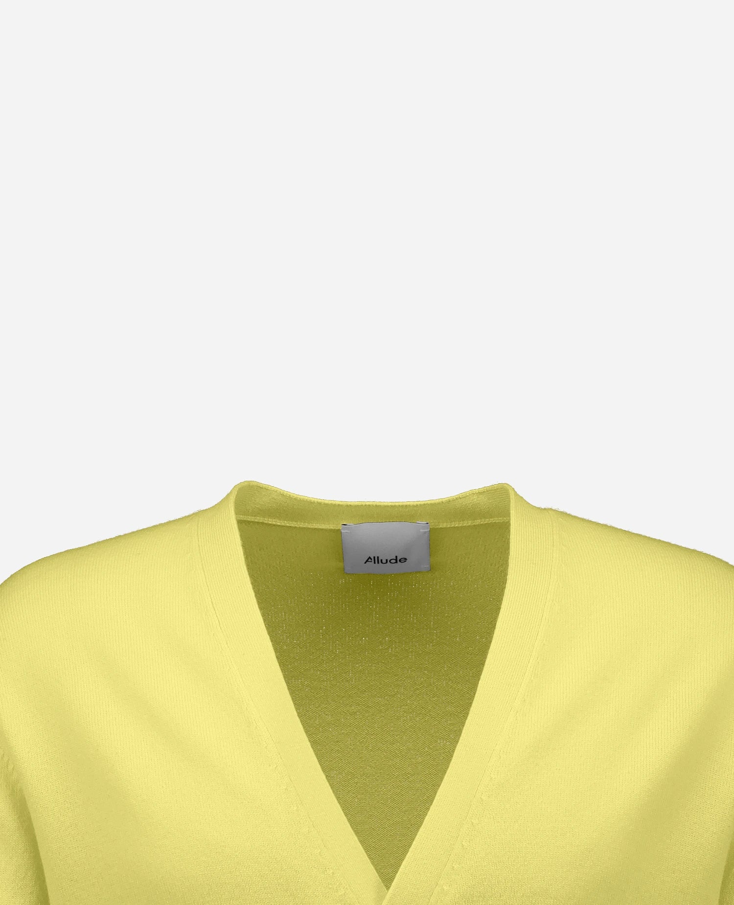 262-30022-21_3 - Allude - 100% Cashmere Active Cashmere Gelb Herren Langarm NEW SAPG::262-30022 Spring/Summer 2026 Strickjacke V-Ausschnitt