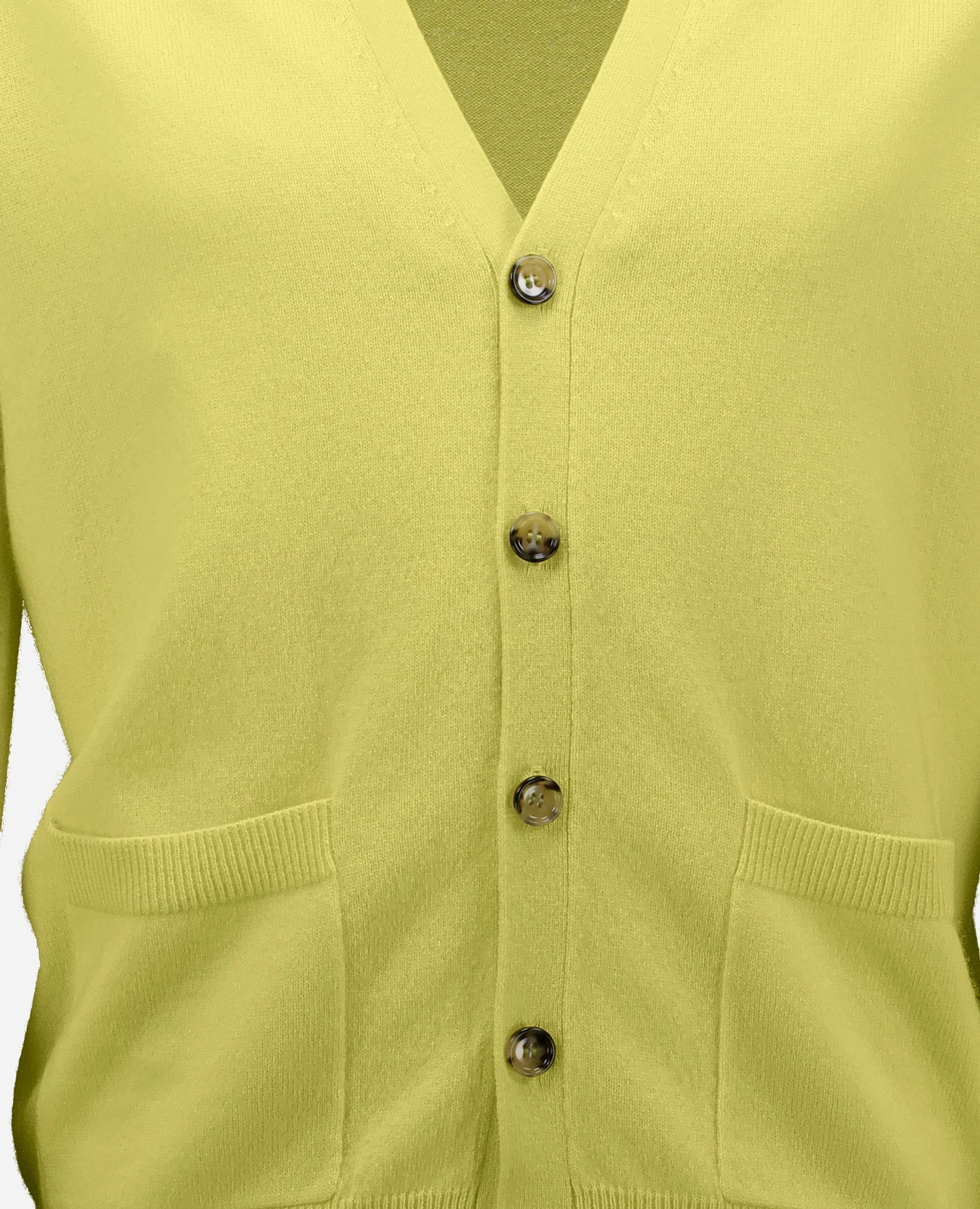 262-30022-21_4 - Allude - 100% Cashmere Active Cashmere Gelb Herren Langarm NEW SAPG::262-30022 Spring/Summer 2026 Strickjacke V-Ausschnitt