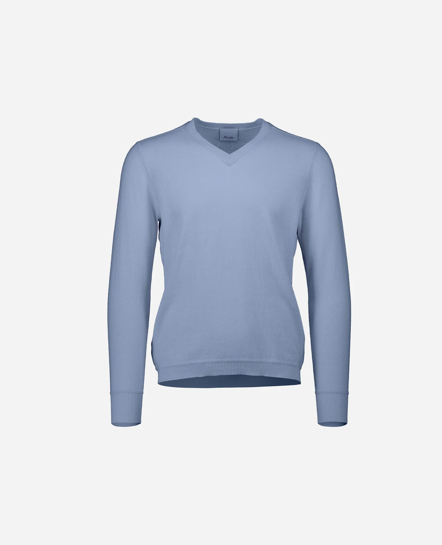 262-35000-11_1 - Allude - 30% Cashmere 70% Baumwolle Accessoires Baumwolle Blau Herren Langarm Pullover SAPG::262-35000 Spring/Summer 2026 V-Ausschnitt