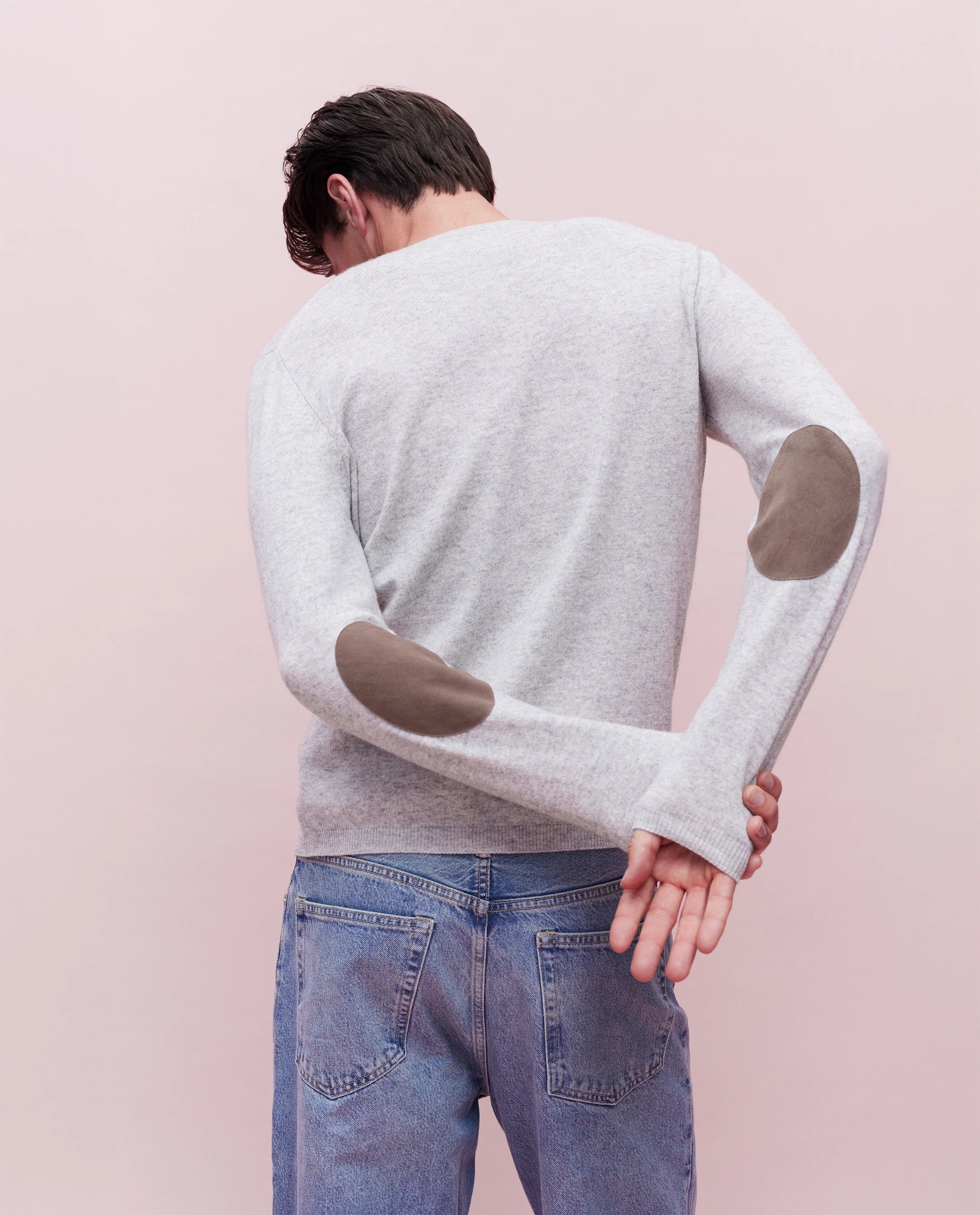 262-35011-81_4688 - Allude - 30% Cashmere 70% Baumwolle Active Baumwolle Grau Herren Langarm NEW Pullover Rundhals SAPG::262-35011 Spring/Summer 2026