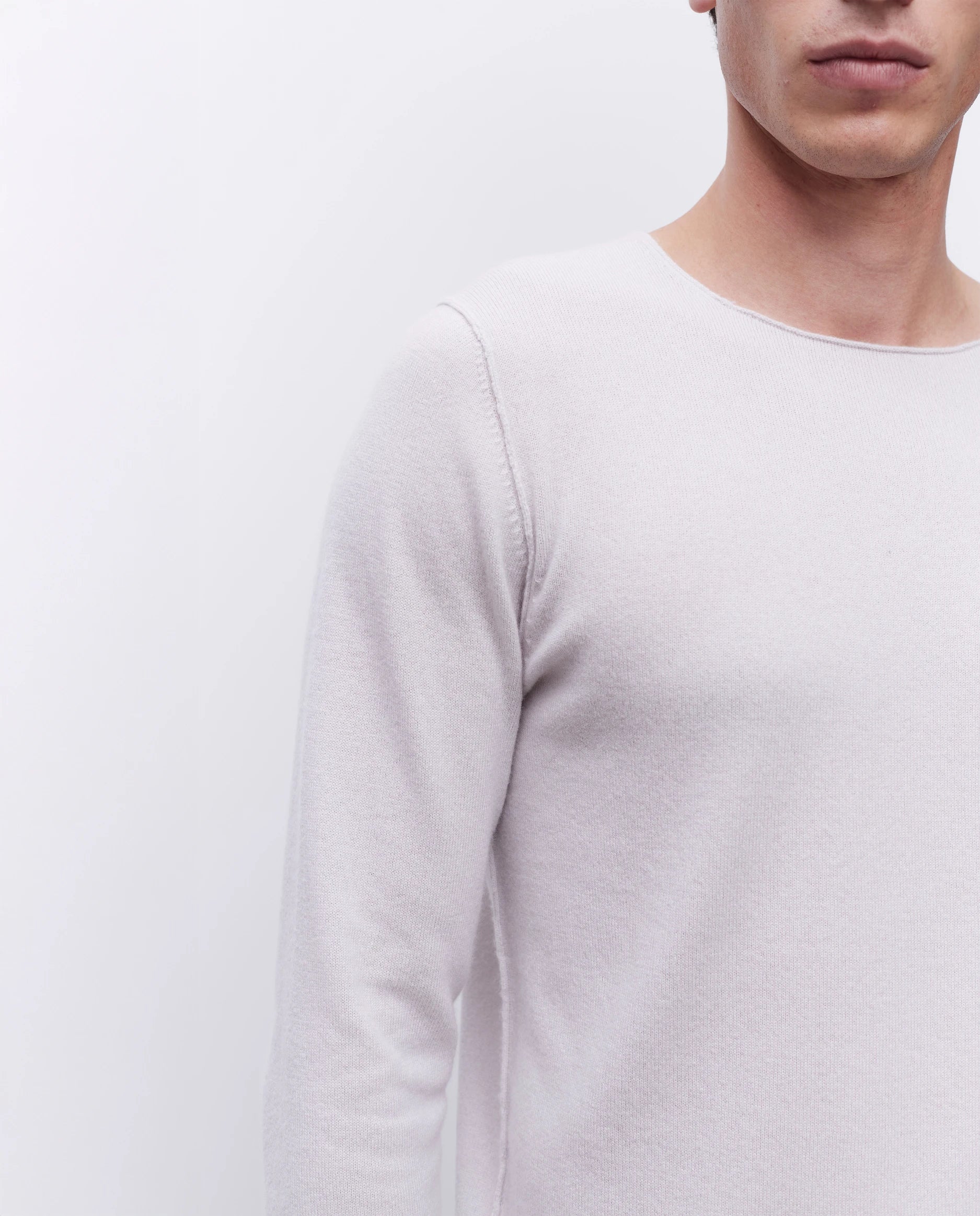 262-37013-80_4193 - Allude - 30% Cashmere 70% Wolle Active Grau Herren Langarm Pullover Rundhals SAPG::262-37013 Spring/Summer 2026 Wolle