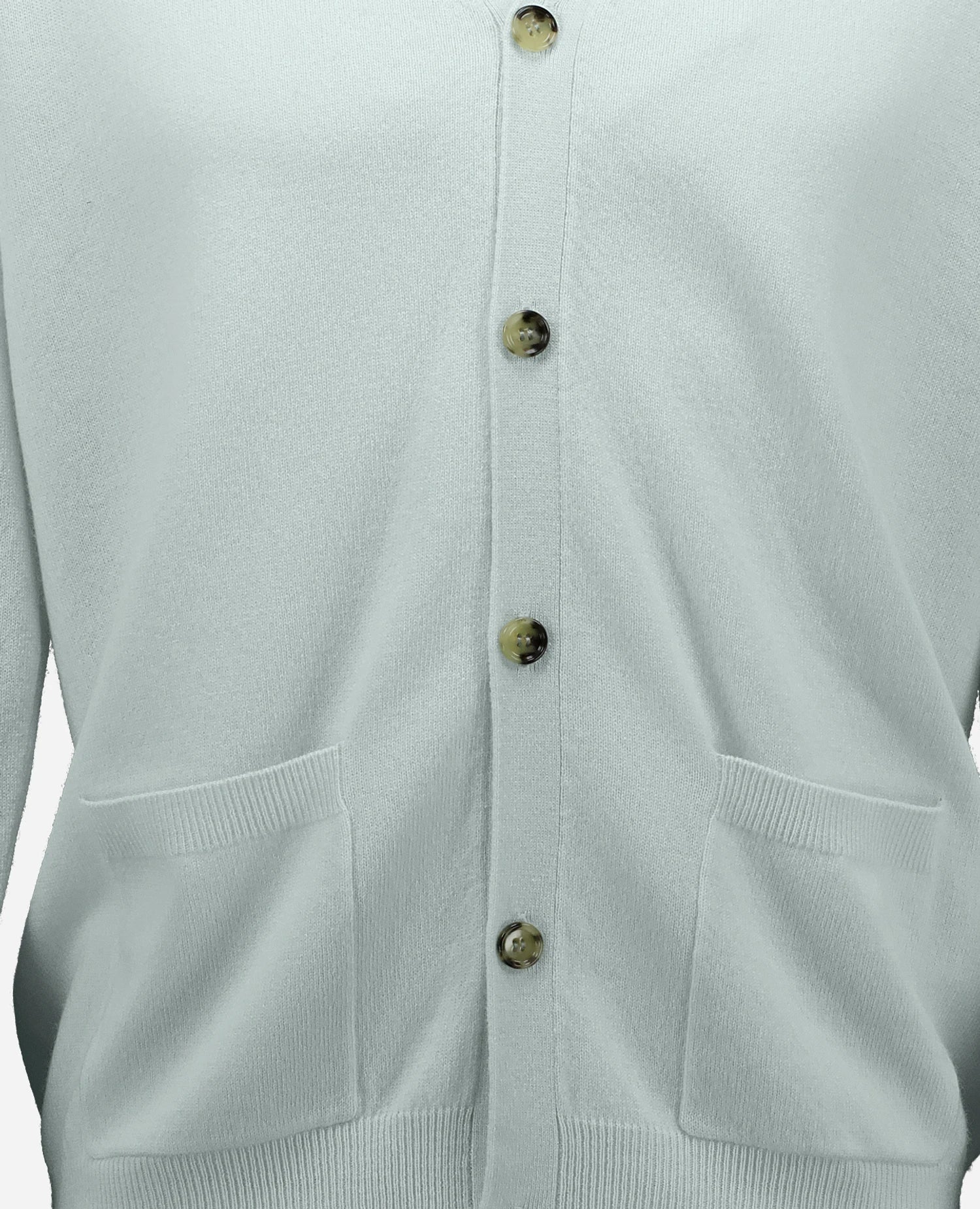 262-37022-30_4 - Allude - 30% Cashmere 70% Wolle Grün Herren Langarm SAPG::262-37022 Spring/Summer 2026 Strickjacke V-Ausschnitt Wolle