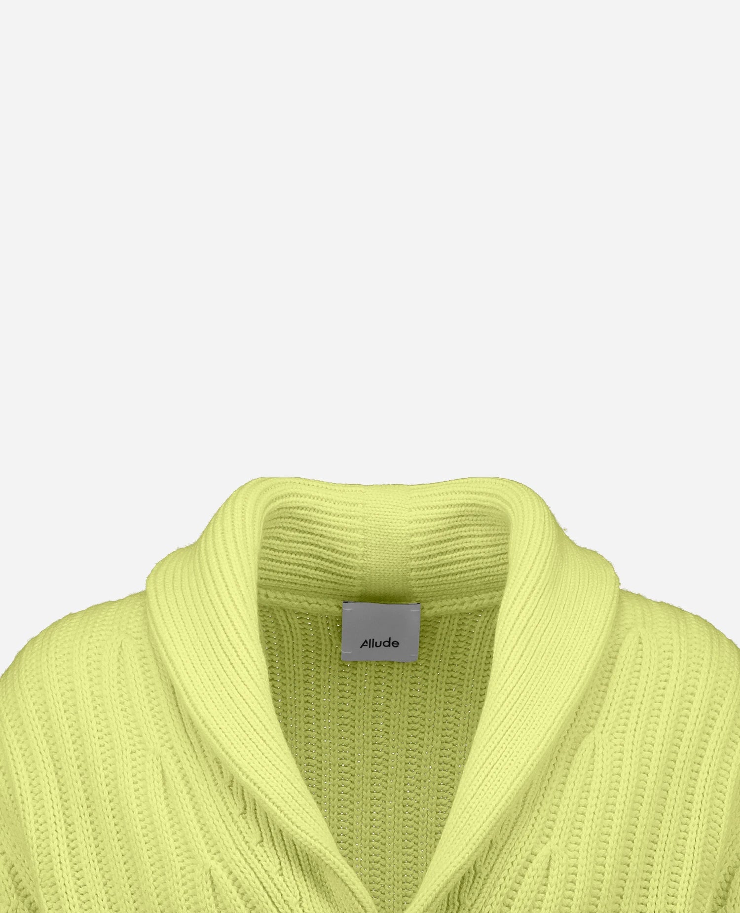 262-37030-20_3 - Allude - 30% Cashmere 70% Wolle Active Gelb Herren Langarm NEW SAPG::262-37030 Schalkragen Spring/Summer 2026 Strickjacke Wolle