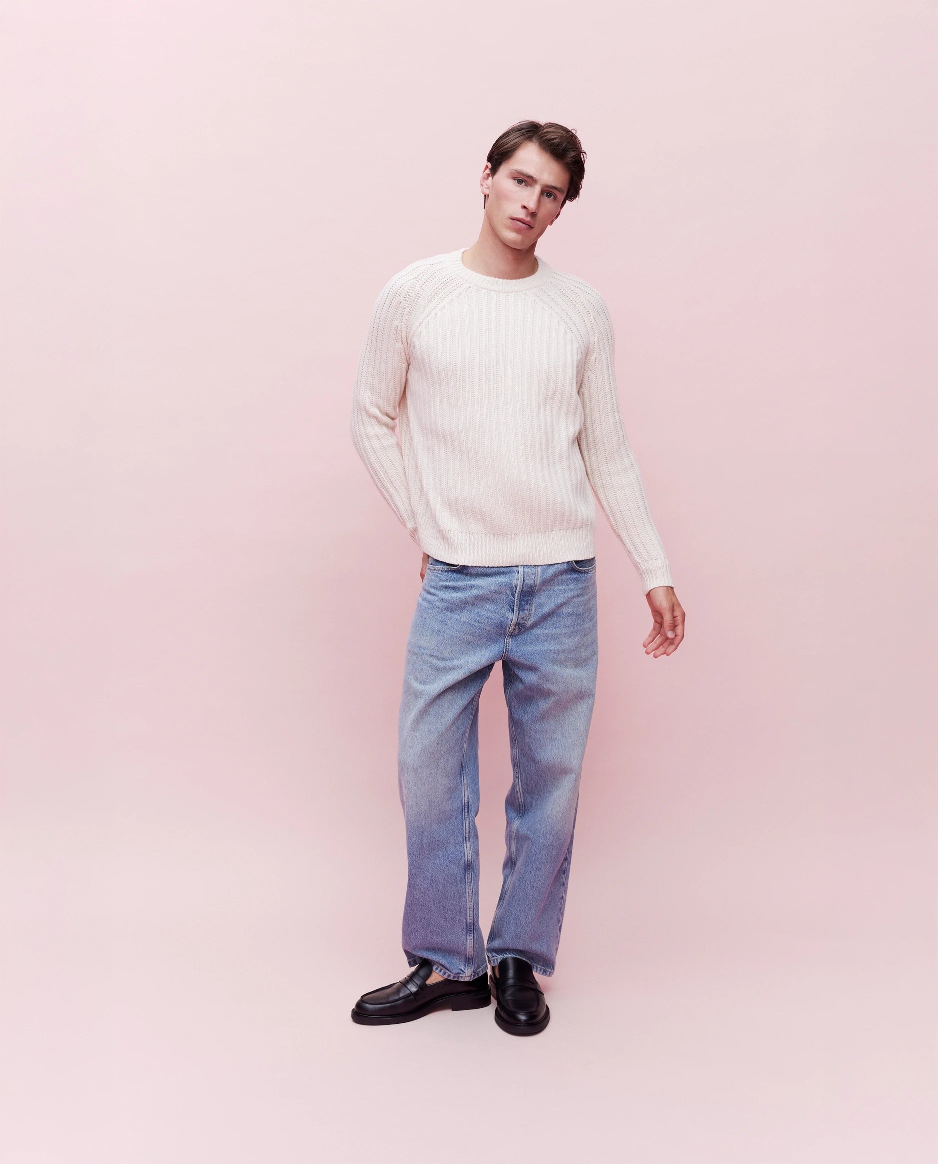 262-37031-41_4795 - Allude - 30% Cashmere 70% Wolle Active Creme Herren Langarm NEW Pullover Rundhals SAPG::262-37031 Spring/Summer 2026 Wolle