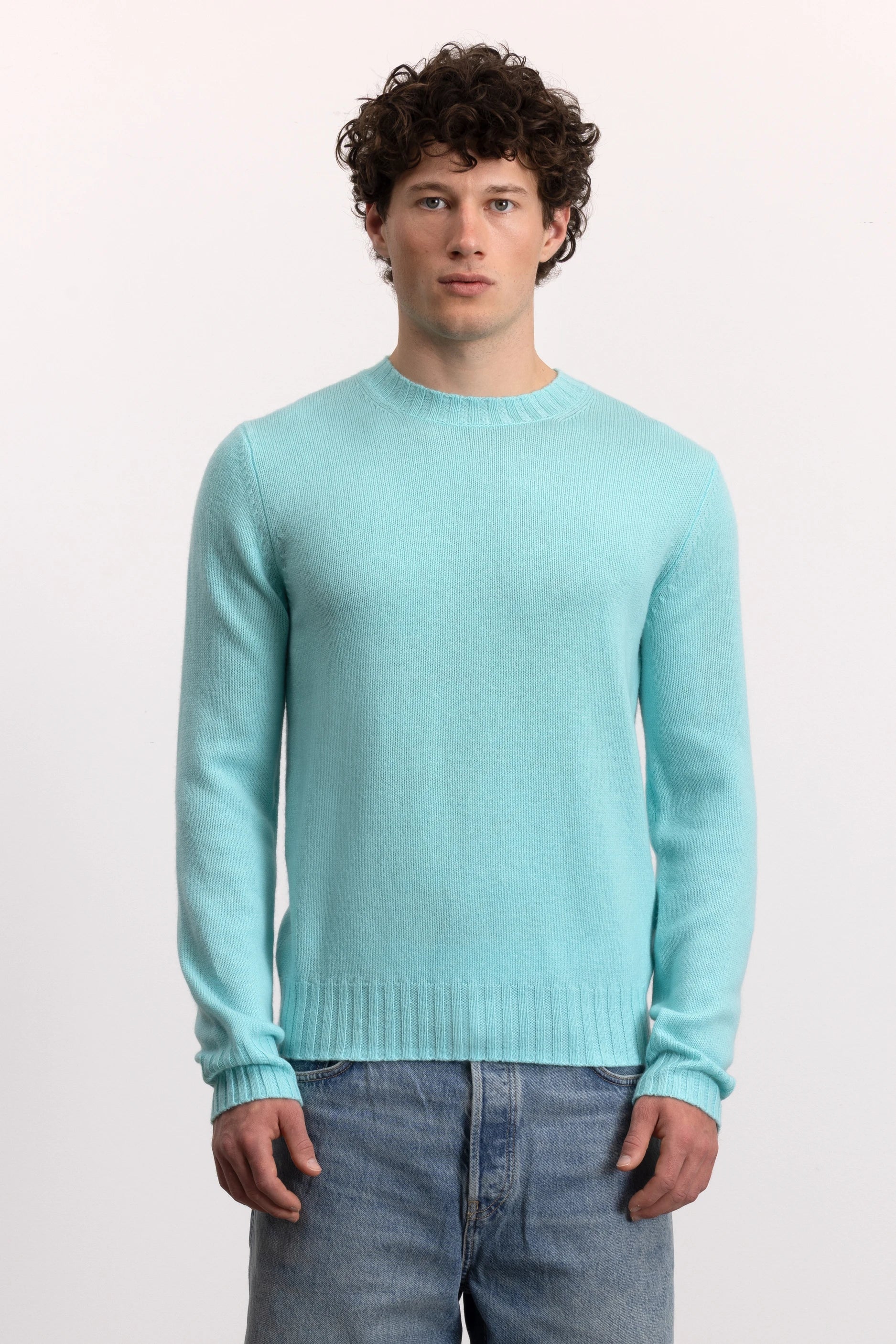 262-37060-31_5 - Allude - 30% Cashmere 70% Wolle Grün Herren Langarm Rundhals SAPG::262-37060 Spring/Summer 2026 Strickjacke Wolle