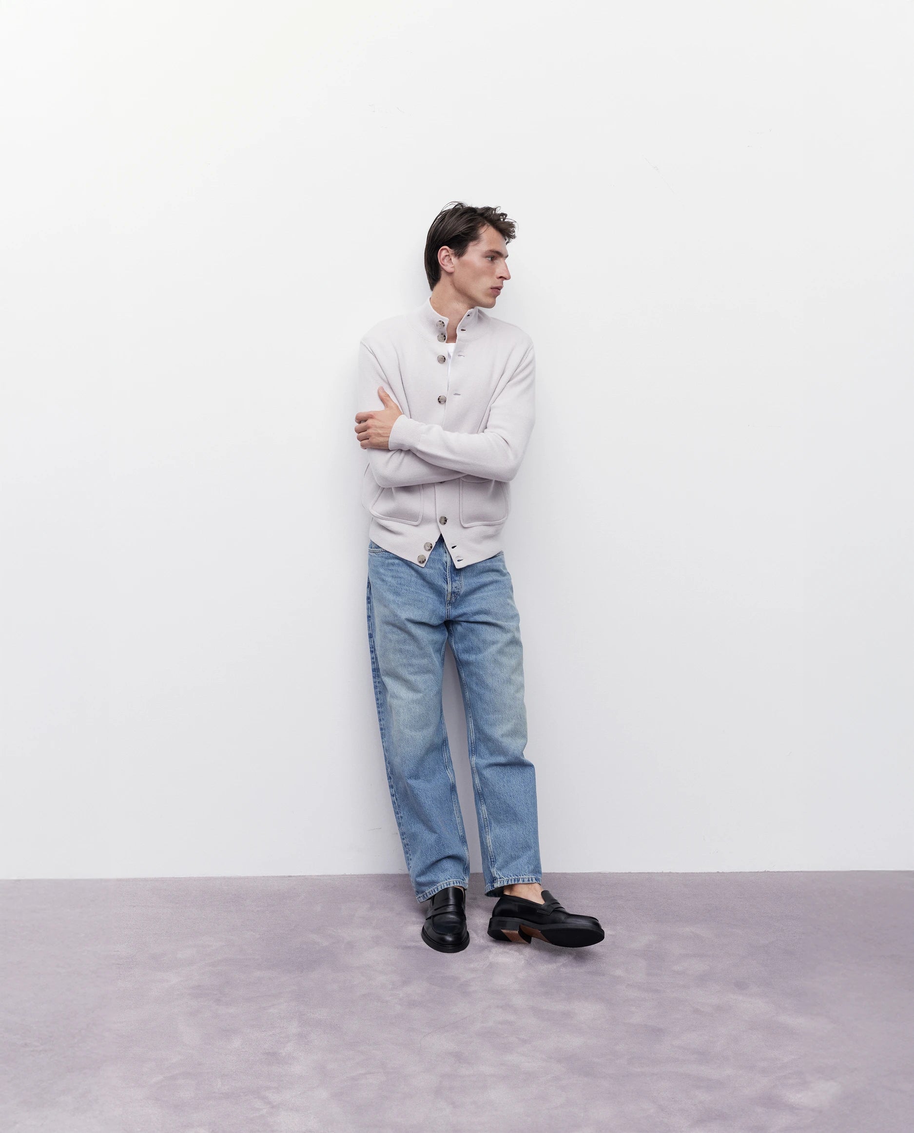 262-37612-80_3028_168e1e4e-e28a-4e3c-9d52-98c54f4ddfe2 - Allude - 30% Cashmere 70% Wolle Active Grau Herren Jacket Langarm SAPG::262-37612 Spring/Summer 2026 Wolle