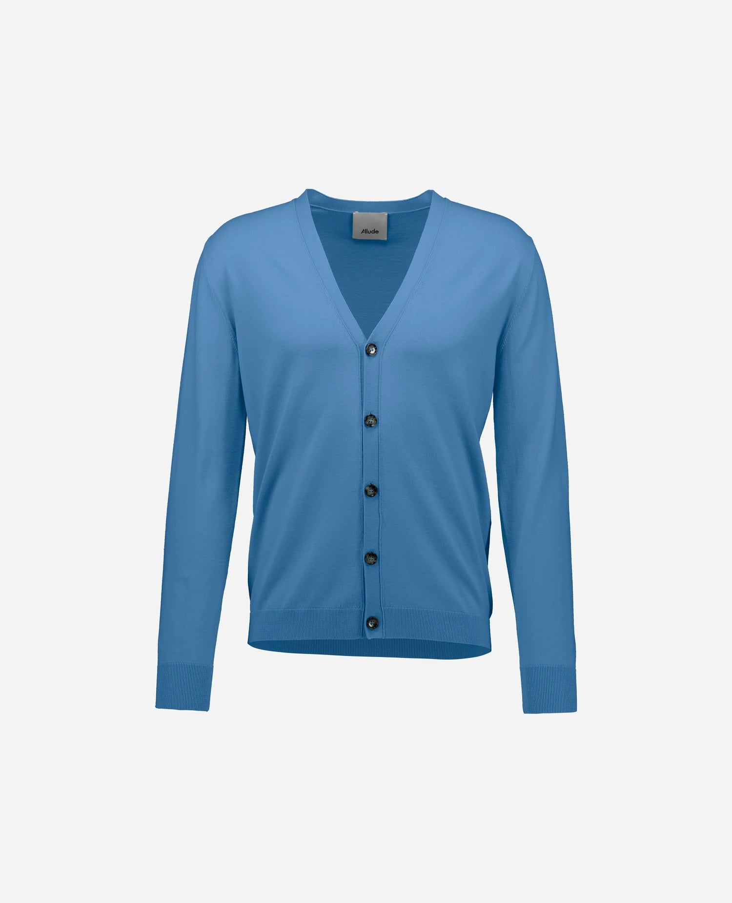 262-69402-416_1 - Allude - 100% Wolle (Merino) Active Blau Herren Langarm NEW SAPG::262-69402 Spring/Summer 2026 Strickjacke V-Ausschnitt Wolle