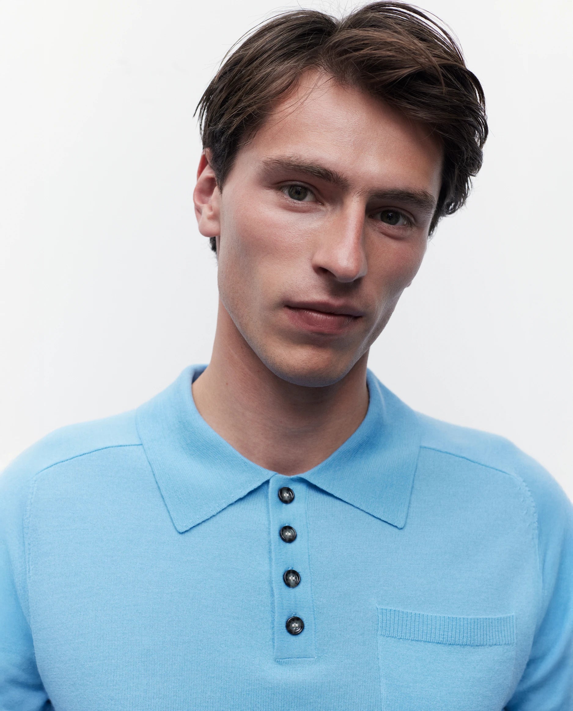 262-69404-416_3746 - Allude - 100% Wolle (Merino) Active Blau Herren Langarm NEW Polo Pullover SAPG::262-69403 Spring/Summer 2026 Wolle