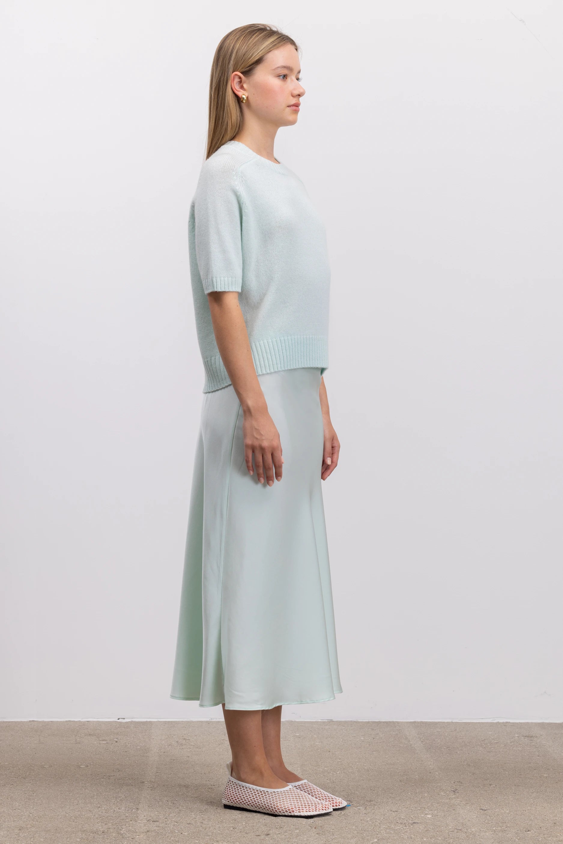 262-84005-30_6 - Allude - 7% Elastan 93% Seide Active Damen Grün Rock SAPG::262-84005 Seide Spring/Summer 2026 Unterteile