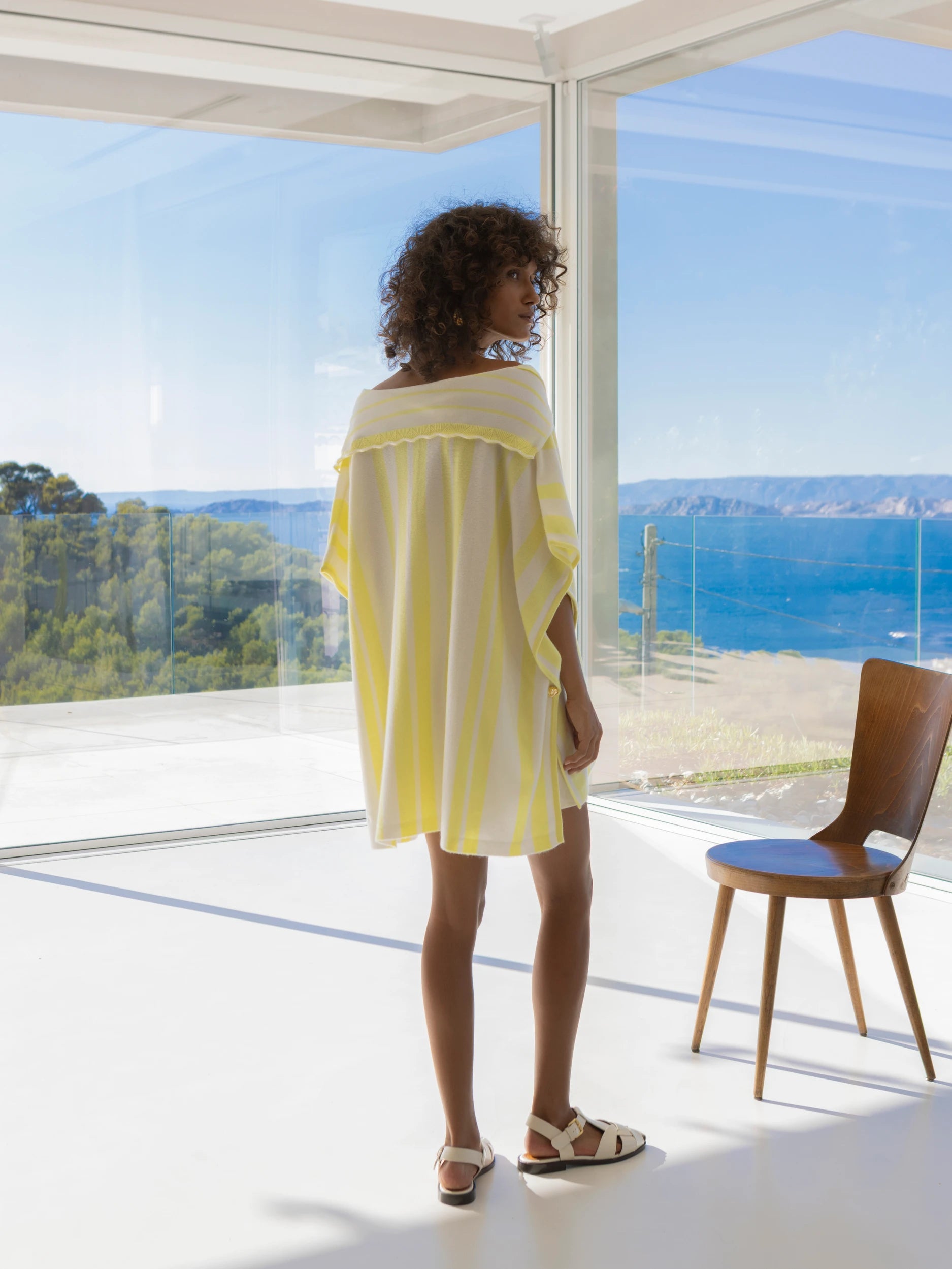 263-20010-2040_9 - Allude - 100% Cashmere Active Capsule Summer 2026 Cashmere Damen Gelb Halbarm NEW Poncho SAPG::263-20010 Spring/Summer 2026