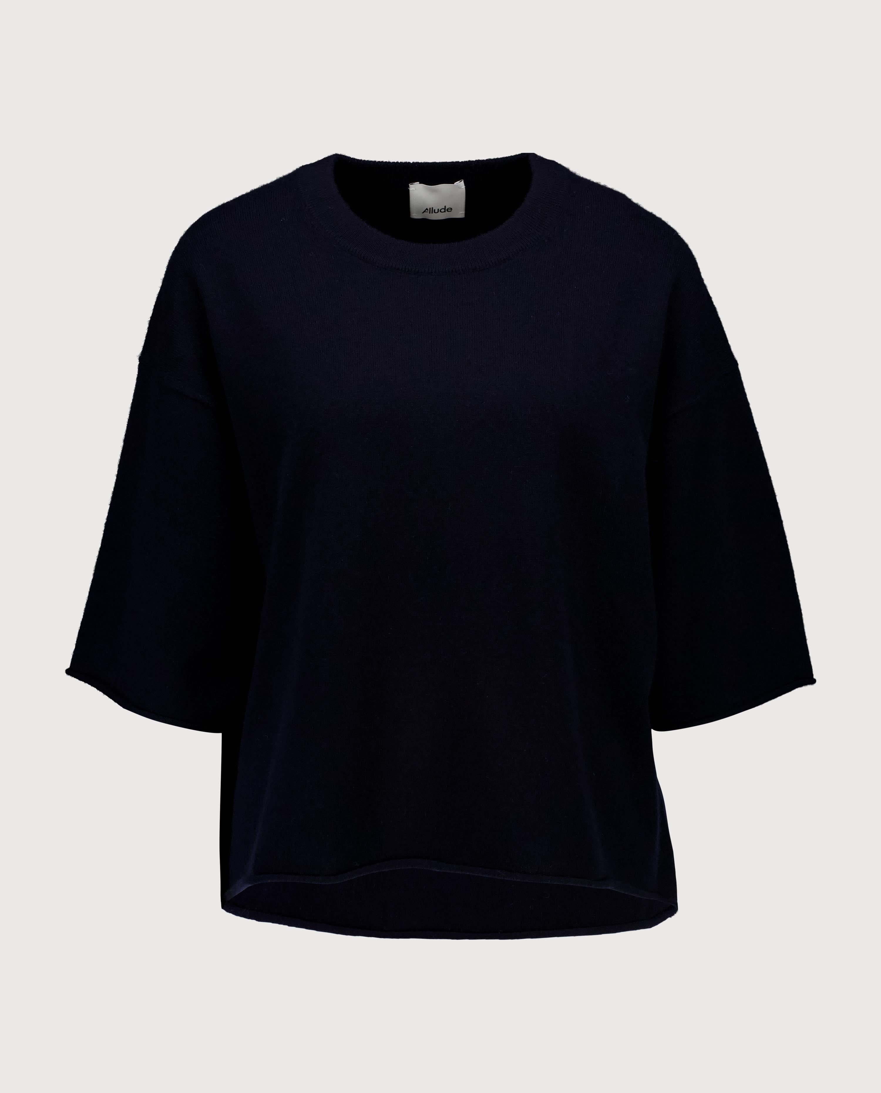 263-20023-14_1 - Allude - 1/4 Arm 100% Cashmere Active Capsule Summer 2026 Cashmere Damen Navy NEW Pullover Rundhals SAPG::263-20023 Spring/Summer 2026