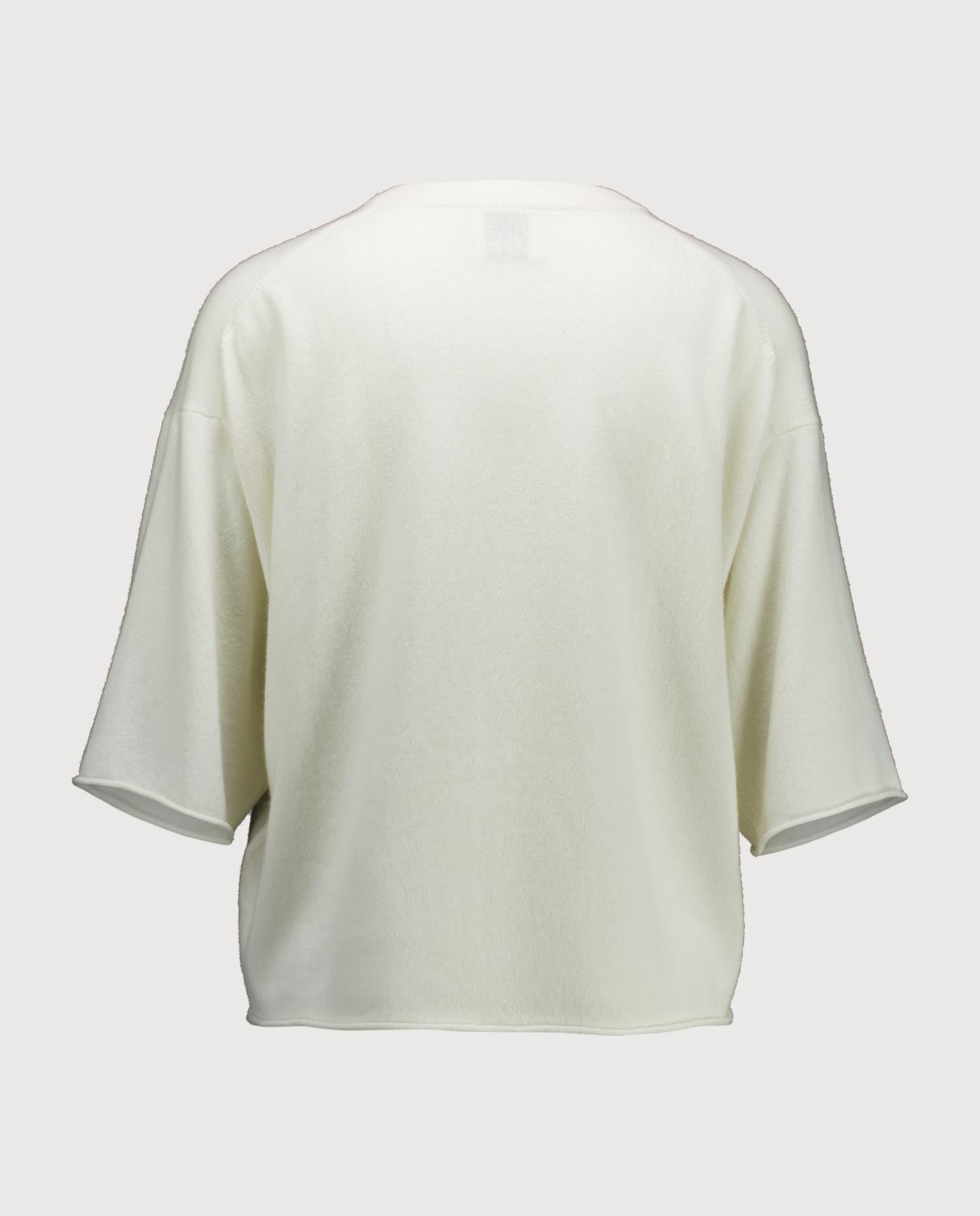 263-20023-40_2 - Allude - 1/4 Arm 100% Cashmere Active Capsule Summer 2026 Cashmere Damen NEW Pullover Rundhals SAPG::263-20023 Spring/Summer 2026 Weiß