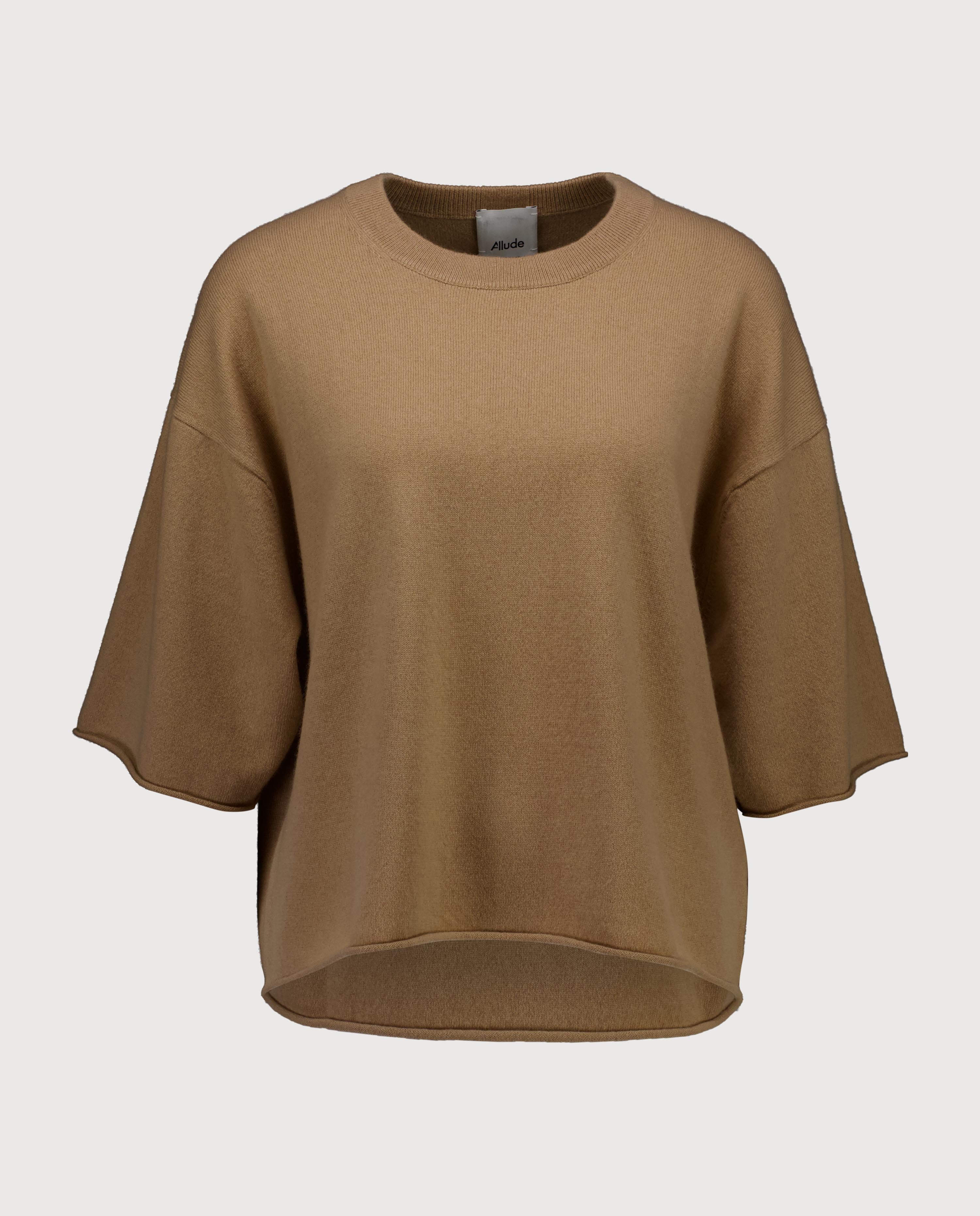 263-20023-43_1 - Allude - 1/4 Arm 100% Cashmere Active Beige Capsule Summer 2026 Cashmere Damen NEW Pullover Rundhals SAPG::263-20023 Spring/Summer 2026