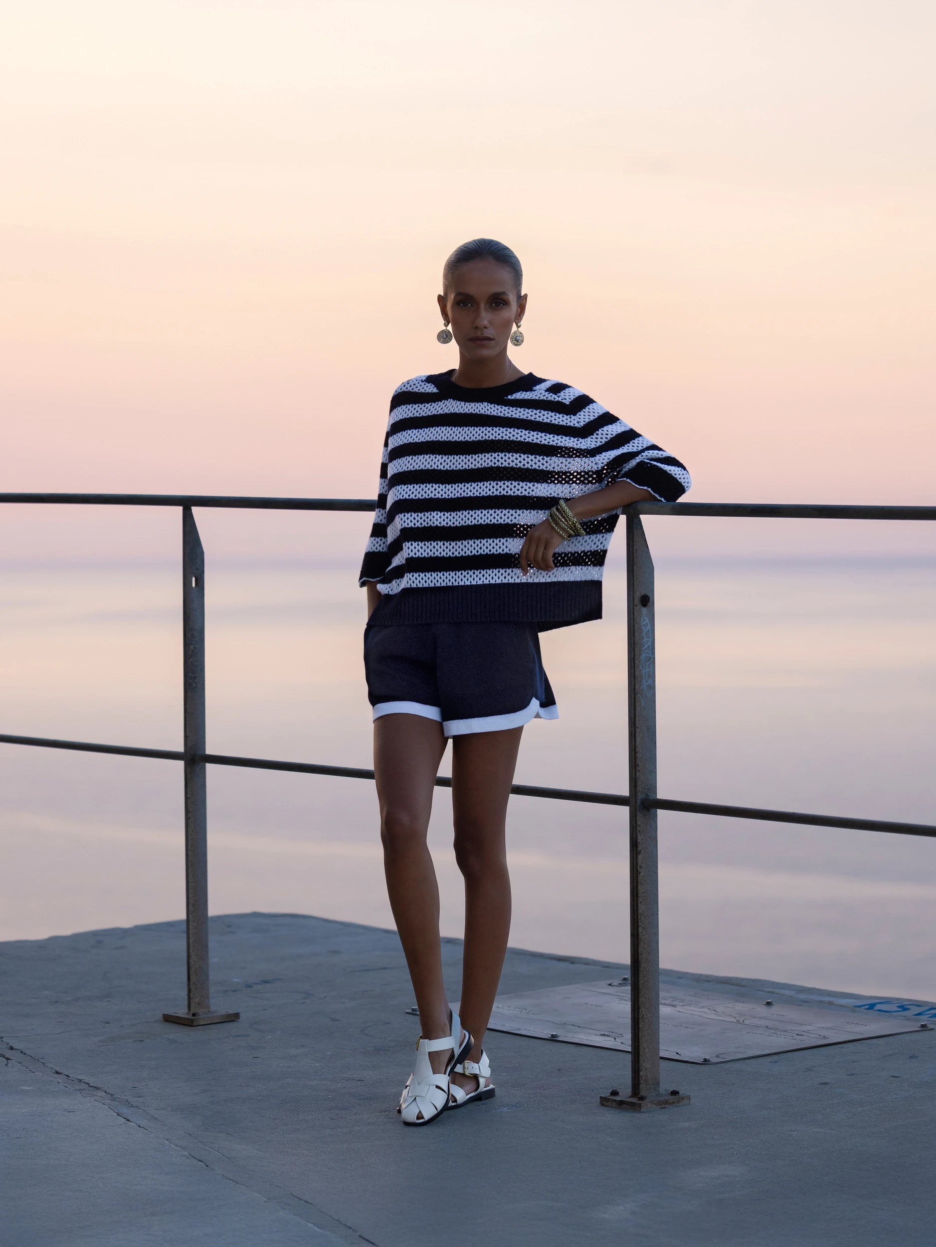263-20621-1440_8 - Allude - 30% Cashmere 70% Wolle Active Capsule Summer 2026 Damen Halbarm Navy NEW Pullover Rundhals SAPG::263-20621 Spring/Summer 2026 Wolle