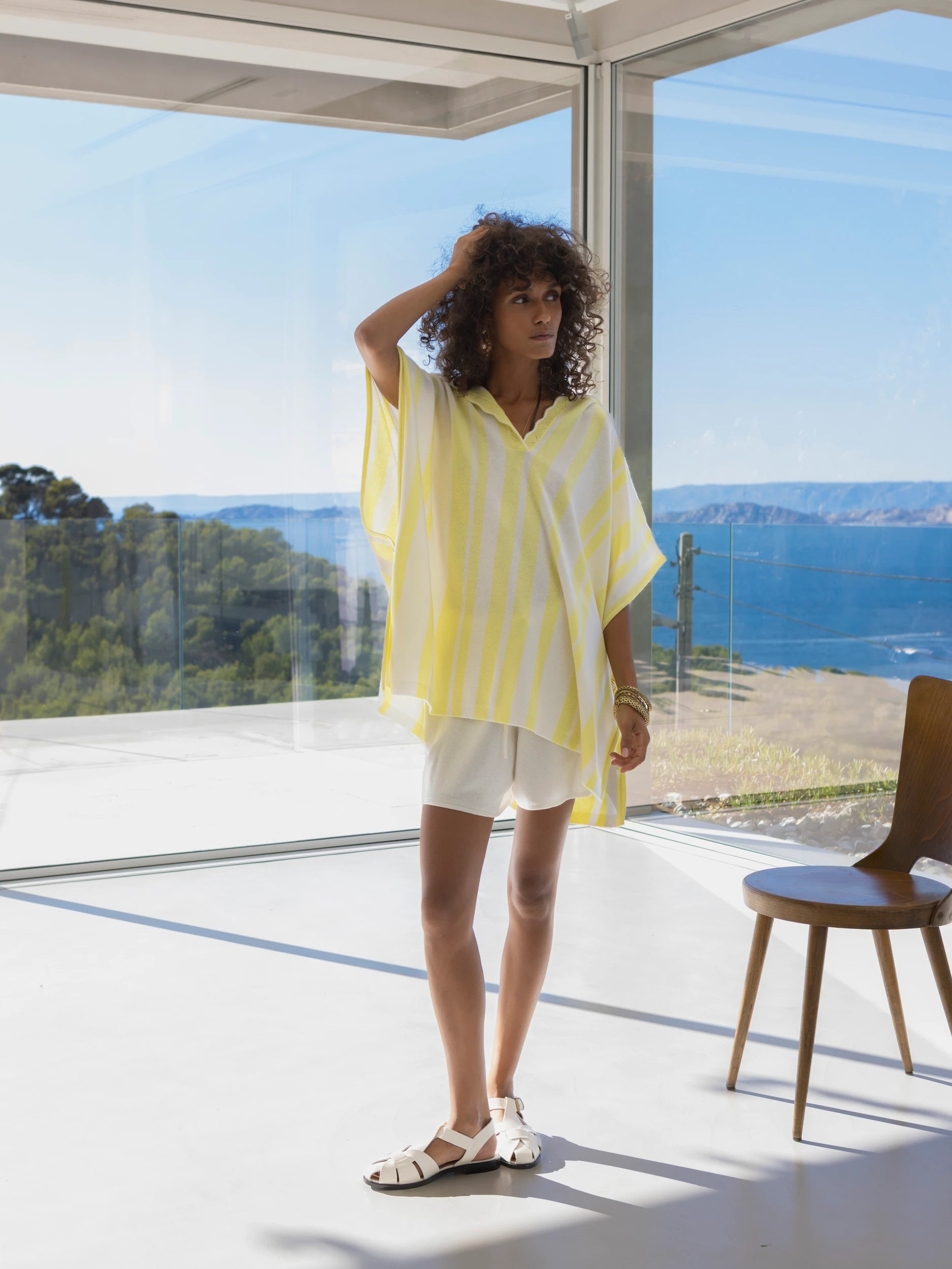 263_20010_2040_20043_40_5_6aafecc7-53e0-440b-97cd-55d67c26f84d - Allude - 100% Cashmere Active Capsule Summer 2026 Cashmere Damen Gelb Halbarm NEW Poncho SAPG::263-20010 Spring/Summer 2026