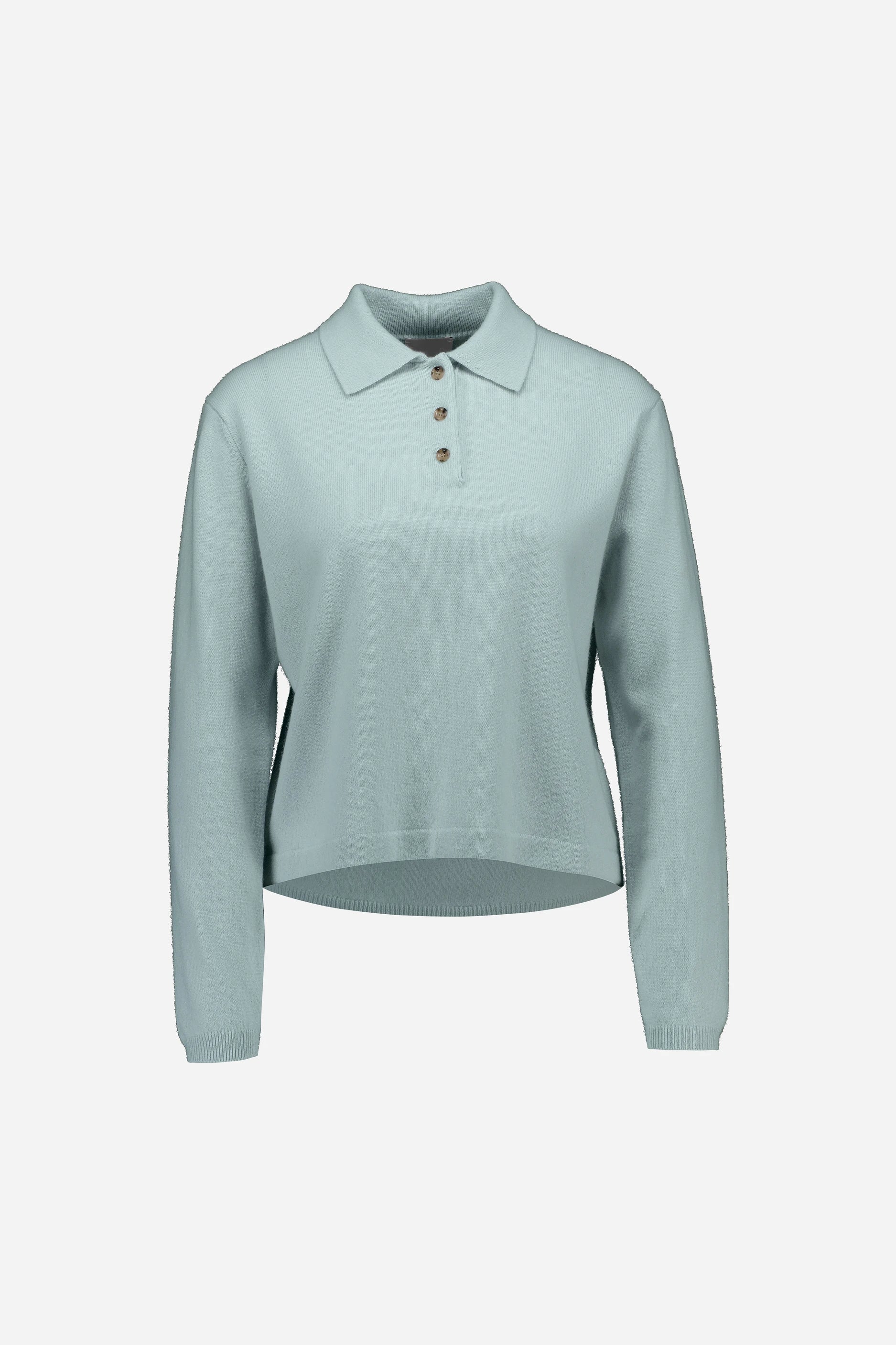 265-11118-10-S_1 - Allude - 100% Cashmere Active Blau Cashmere Damen Fall/Winter 2026/2027 Langarm NEW Polo Pullover SAPG::265-11118