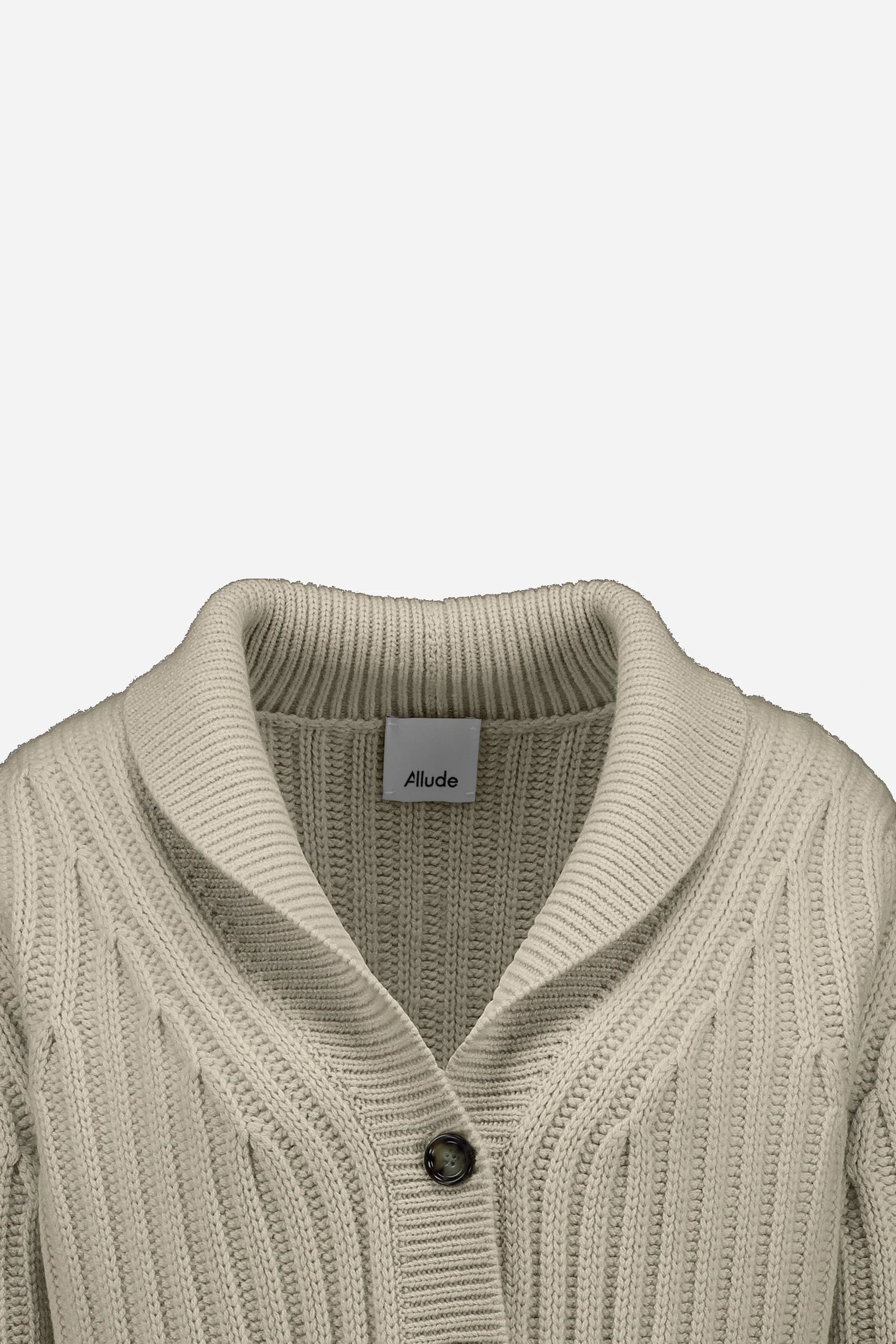 265-11121-43-S_3 - Allude - 100% Cashmere Active Beige Cashmere Damen Fall/Winter 2026/2027 Langarm NEW SAPG::265-11121 Schalkragen Strickjacke