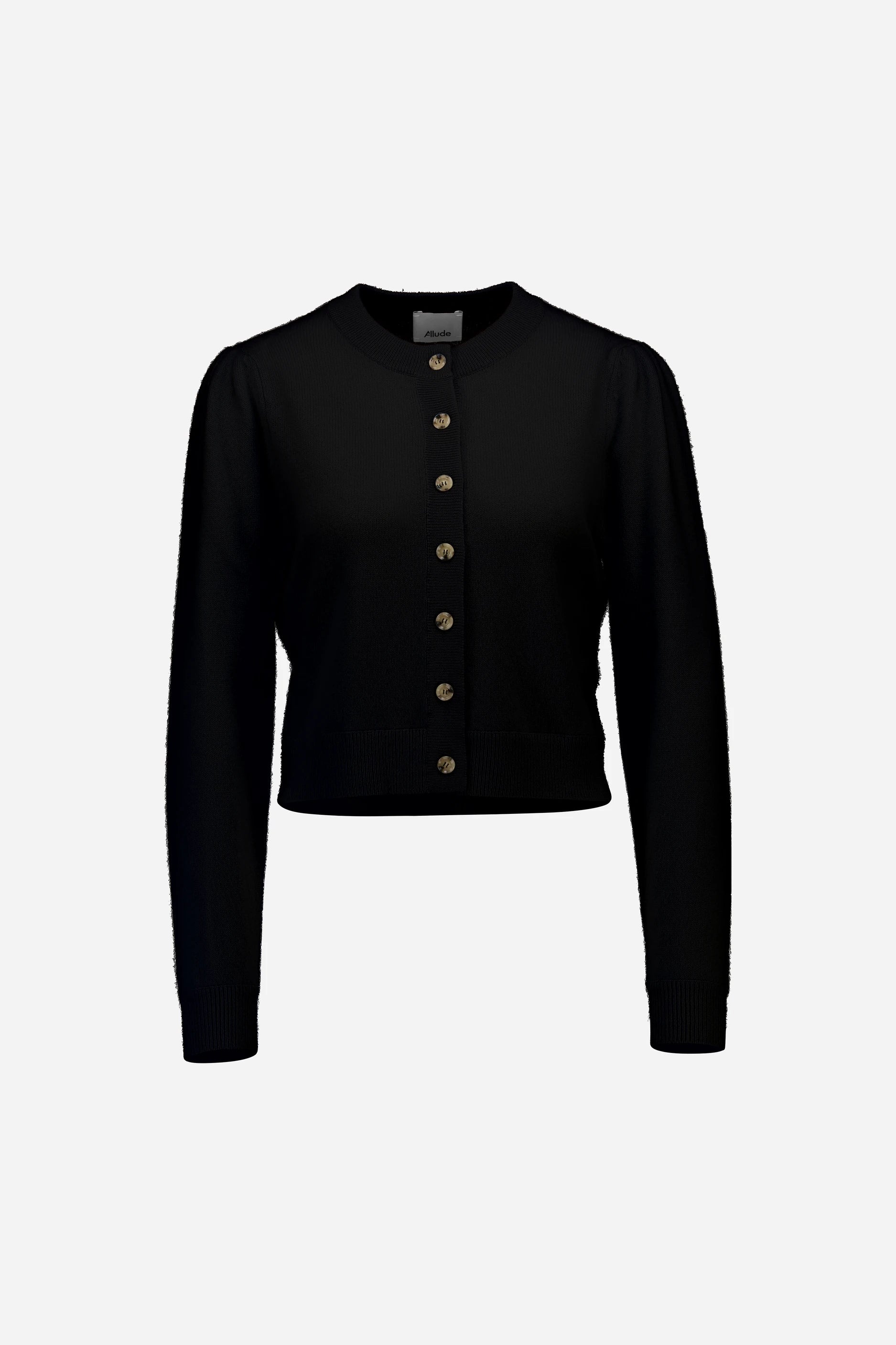 265-11131-90-S_1 - Allude - 100% Cashmere Active Cashmere Damen Fall/Winter 2026/2027 Langarm NEW Rundhals SAPG::265-11131 Schwarz Strickjacke