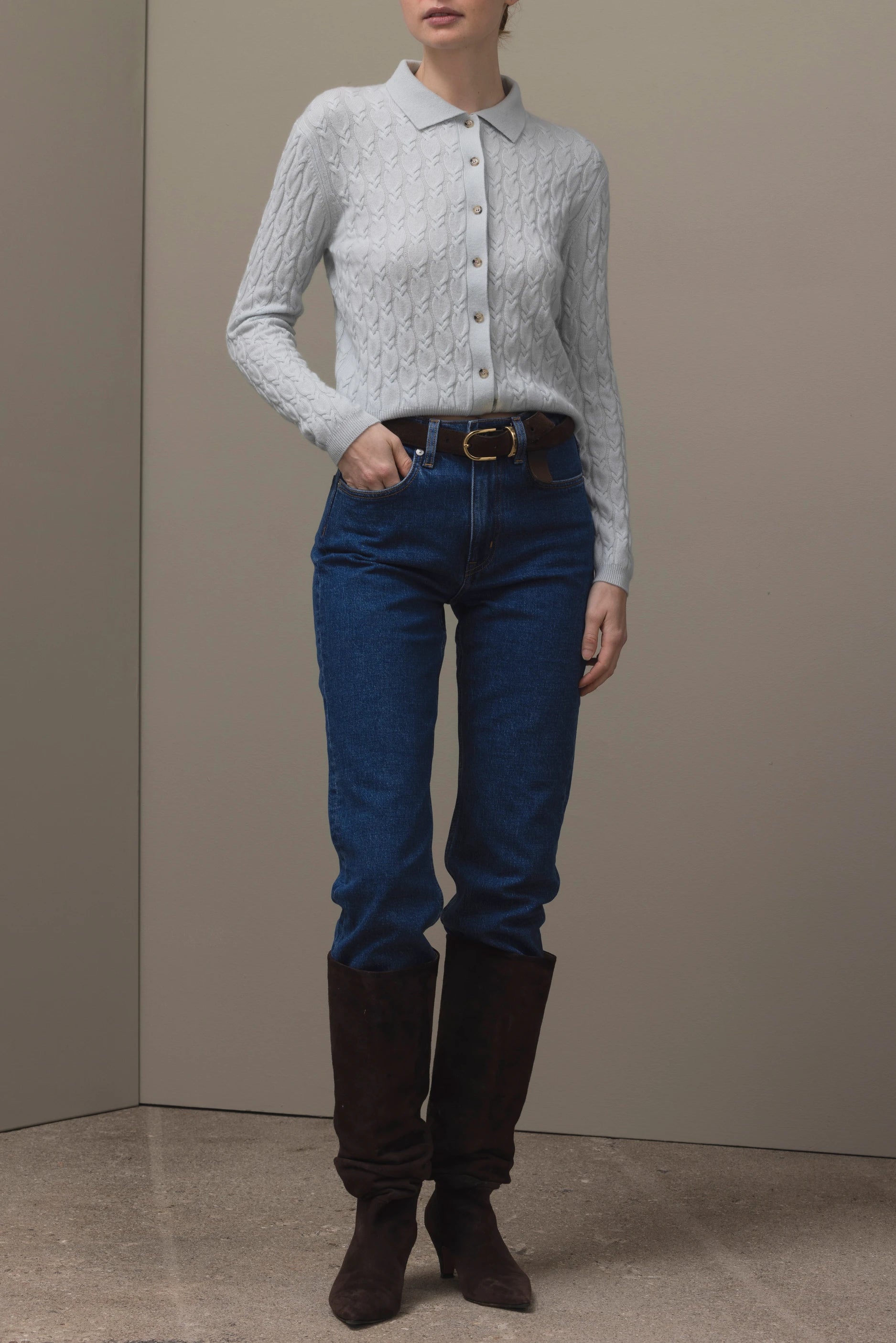 265-11140-30-S_1_6f936b0a-04cb-4fe8-8af0-73921a48c9e7 - Allude - 100% Cashmere Active Cashmere Damen Fall/Winter 2026/2027 Grün Langarm NEW SAPG::265-11140 Strickjacke