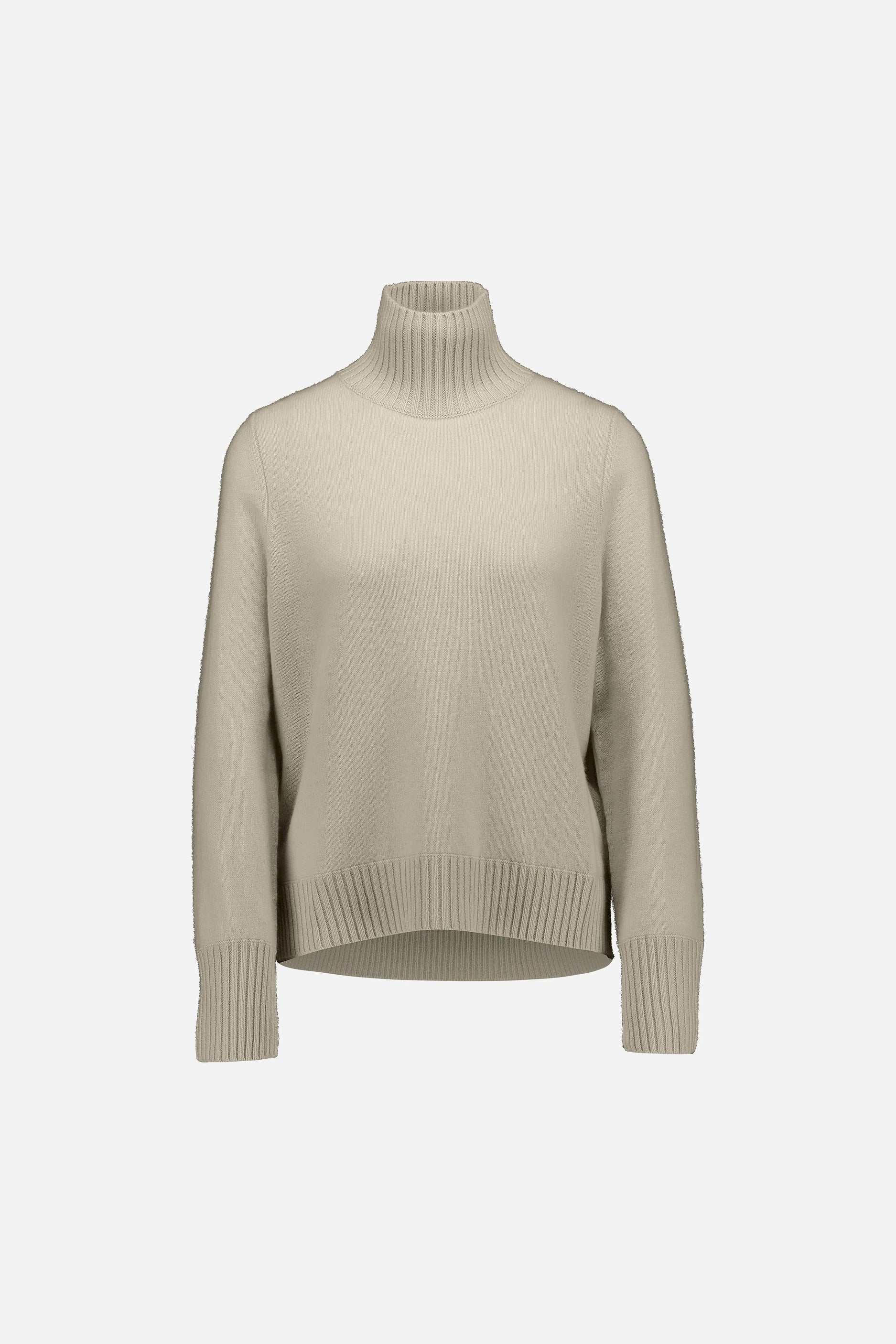 265-11173-43-S_1 - Allude - 100% Cashmere Active Beige Cashmere Damen Fall/Winter 2026/2027 Halbarm NEW Pullover SAPG::265-11173 Stehkragen