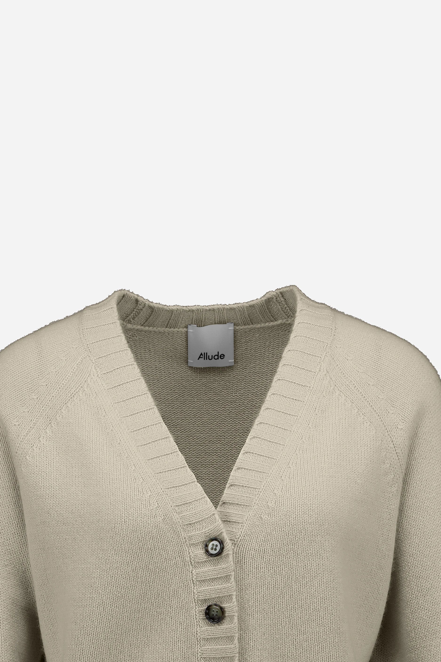 265-11200-43-S_3 - Allude - 100% Cashmere Active Beige Cashmere Damen Fall/Winter 2026/2027 Langarm NEW SAPG::265-11200 Strickjacke V-Ausschnitt