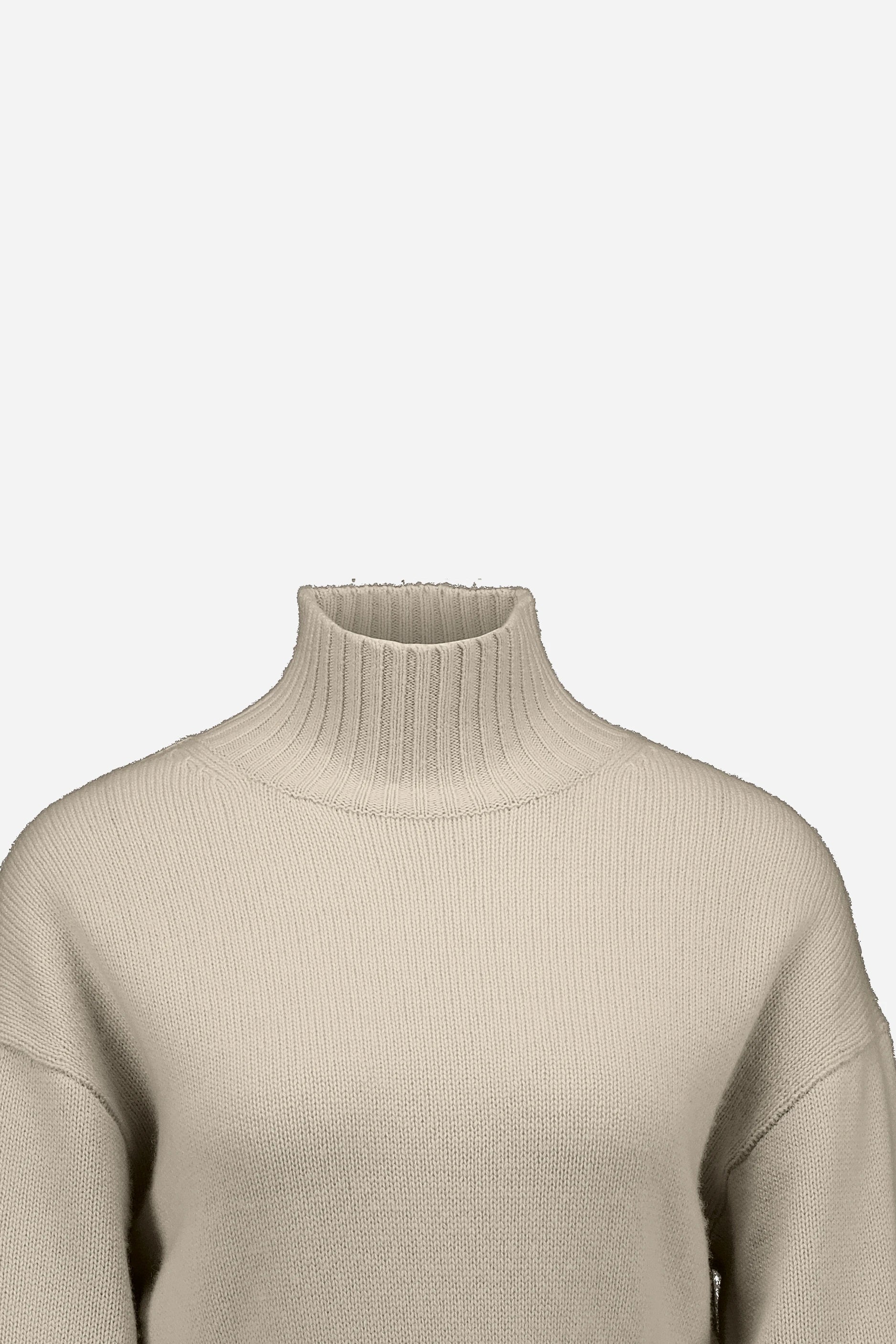 265-17003-43-S_3 - Allude - 30% Cashmere 70% Wolle Active Beige Damen Fall/Winter 2026/2027 Langarm NEW Pullover SAPG::265-17003 Stehkragen Wolle