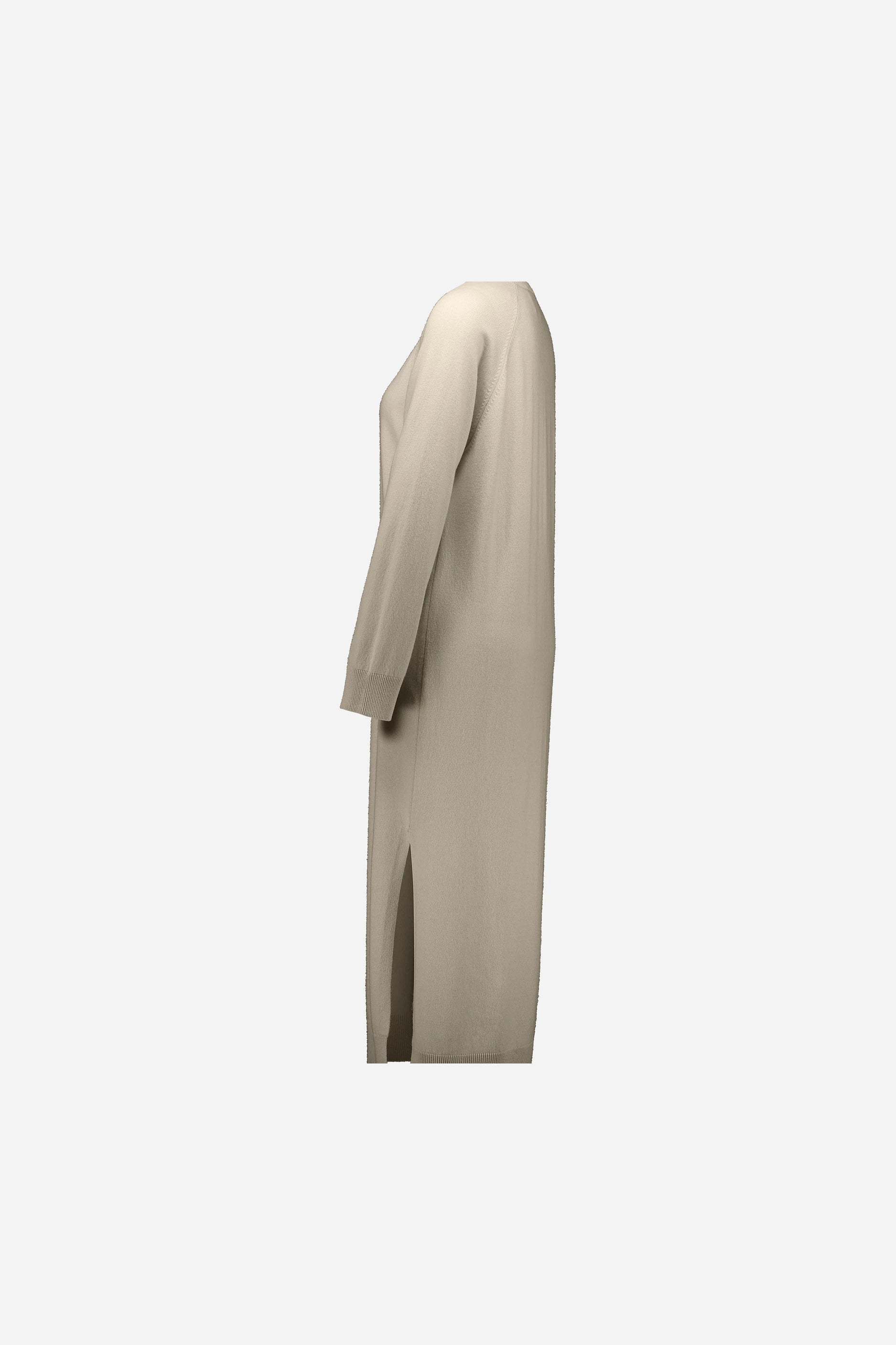 265-17014-43-S_3 - Allude - 30% Cashmere 70% Wolle Active Beige Damen Fall/Winter 2026/2027 Halbarm Kleid NEW Rundhals SAPG::265-17014 Wolle
