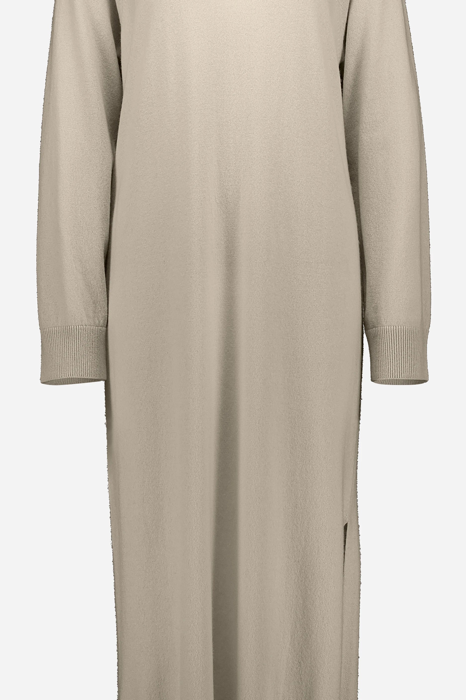 265-17014-43-S_4 - Allude - 30% Cashmere 70% Wolle Active Beige Damen Fall/Winter 2026/2027 Halbarm Kleid NEW Rundhals SAPG::265-17014 Wolle