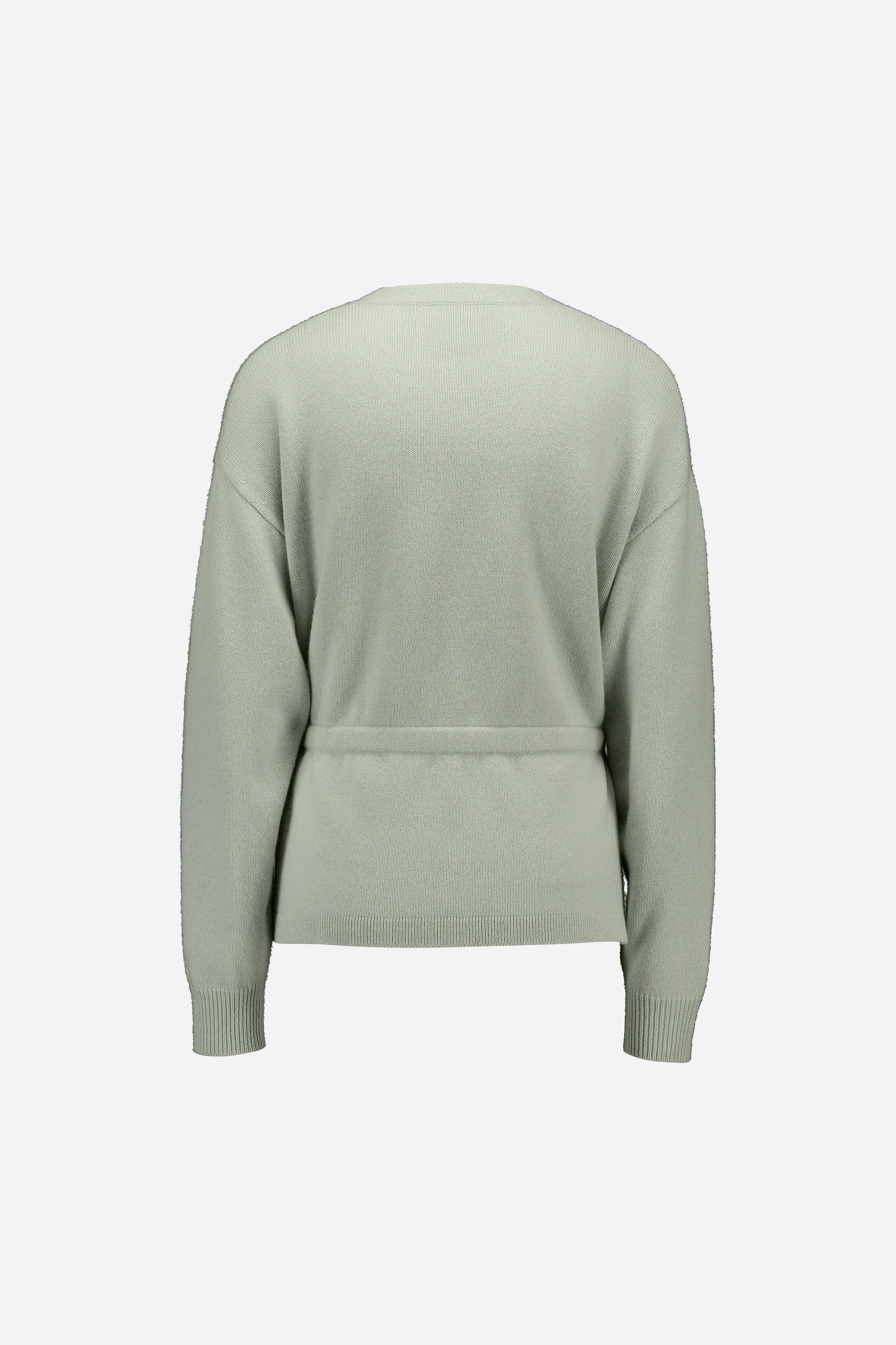 265-17040-30-S_2 - Allude - 30% Cashmere 70% Wolle Active Damen Fall/Winter 2026/2027 Grün Langarm NEW Rundhals SAPG::265-17040 Strickjacke Wolle