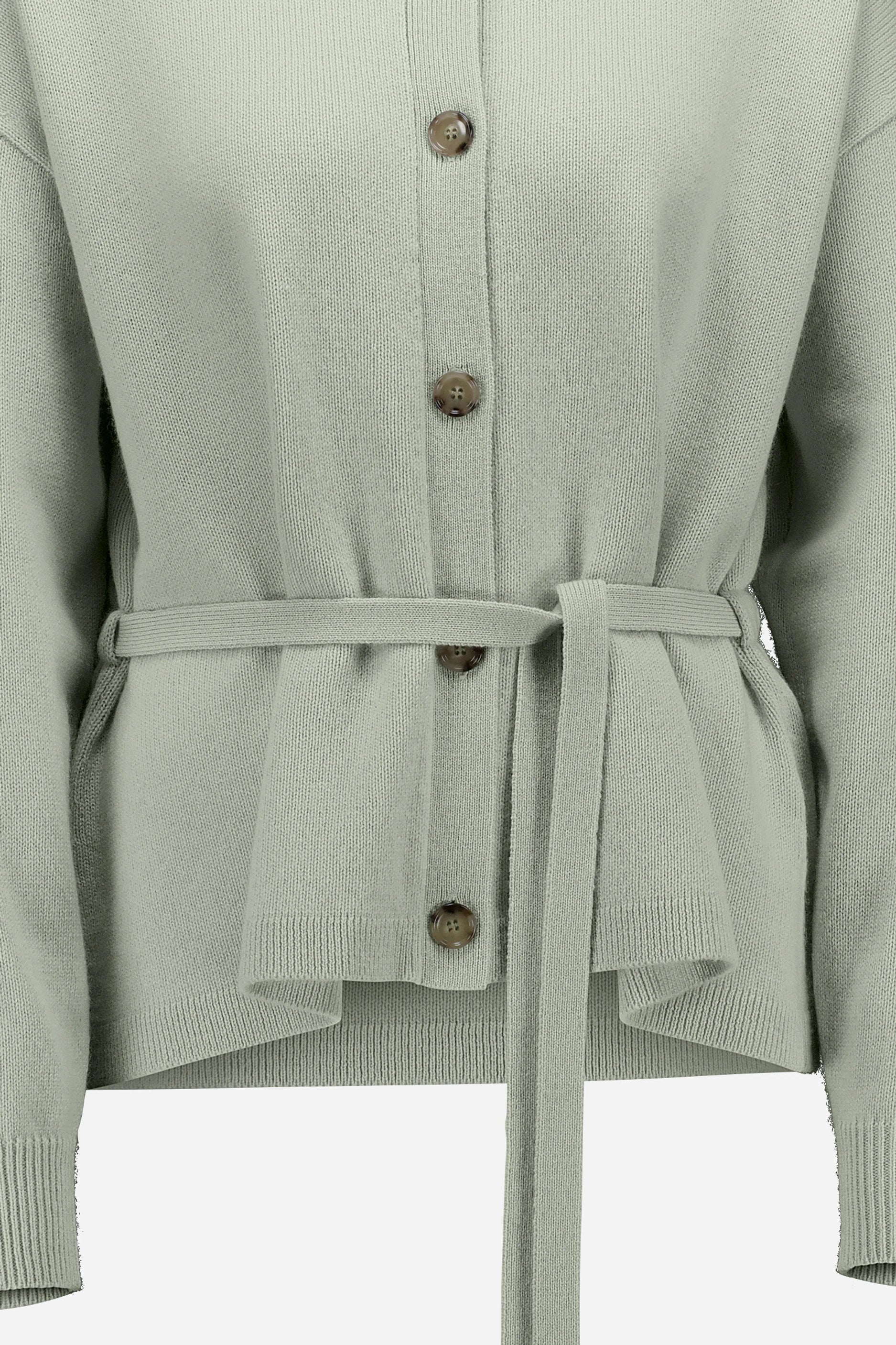 265-17040-30-S_4 - Allude - 30% Cashmere 70% Wolle Active Damen Fall/Winter 2026/2027 Grün Langarm NEW Rundhals SAPG::265-17040 Strickjacke Wolle