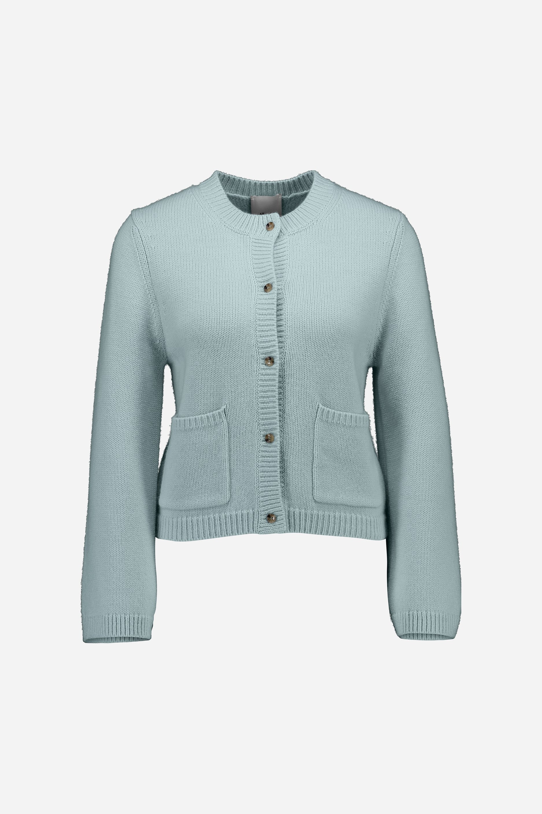 265-17071-10-1 - Allude - 30% Cashmere 70% Wolle Active Blau Damen Fall/Winter 2026/2027 Langarm NEW Rundhals SAPG::265-17071 Strickjacke Wolle
