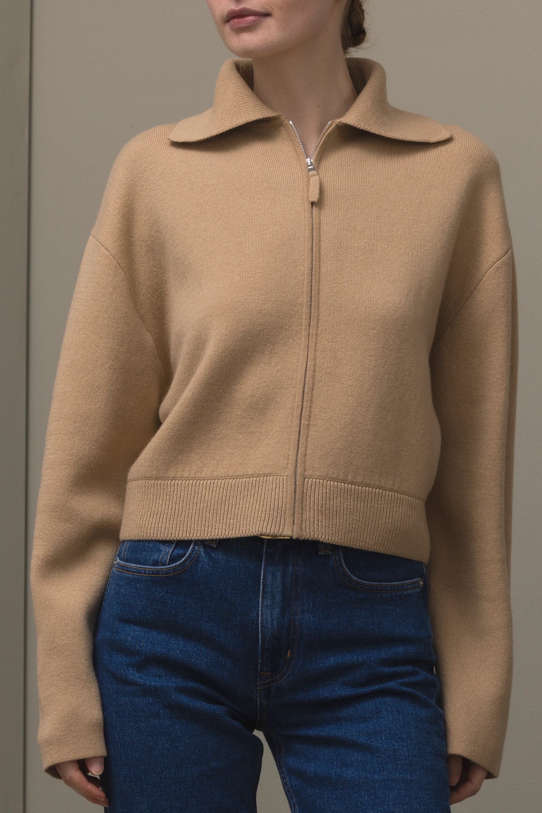 265-17611-45-S_2 - Allude - 30% Cashmere 70% Wolle Active Beige Damen Fall/Winter 2026/2027 Jacket Langarm NEW SAPG::265-17611 Wolle