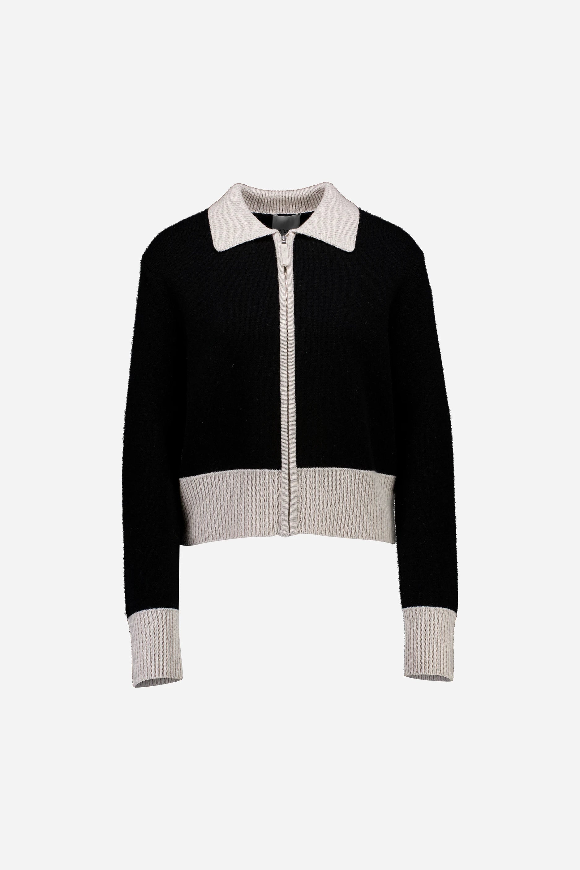 265-17670-9043-S_1 - Allude - 30% Cashmere 70% Wolle Active Damen Fall/Winter 2026/2027 Langarm NEW SAPG::265-17670 Schwarz Strickjacke Wolle