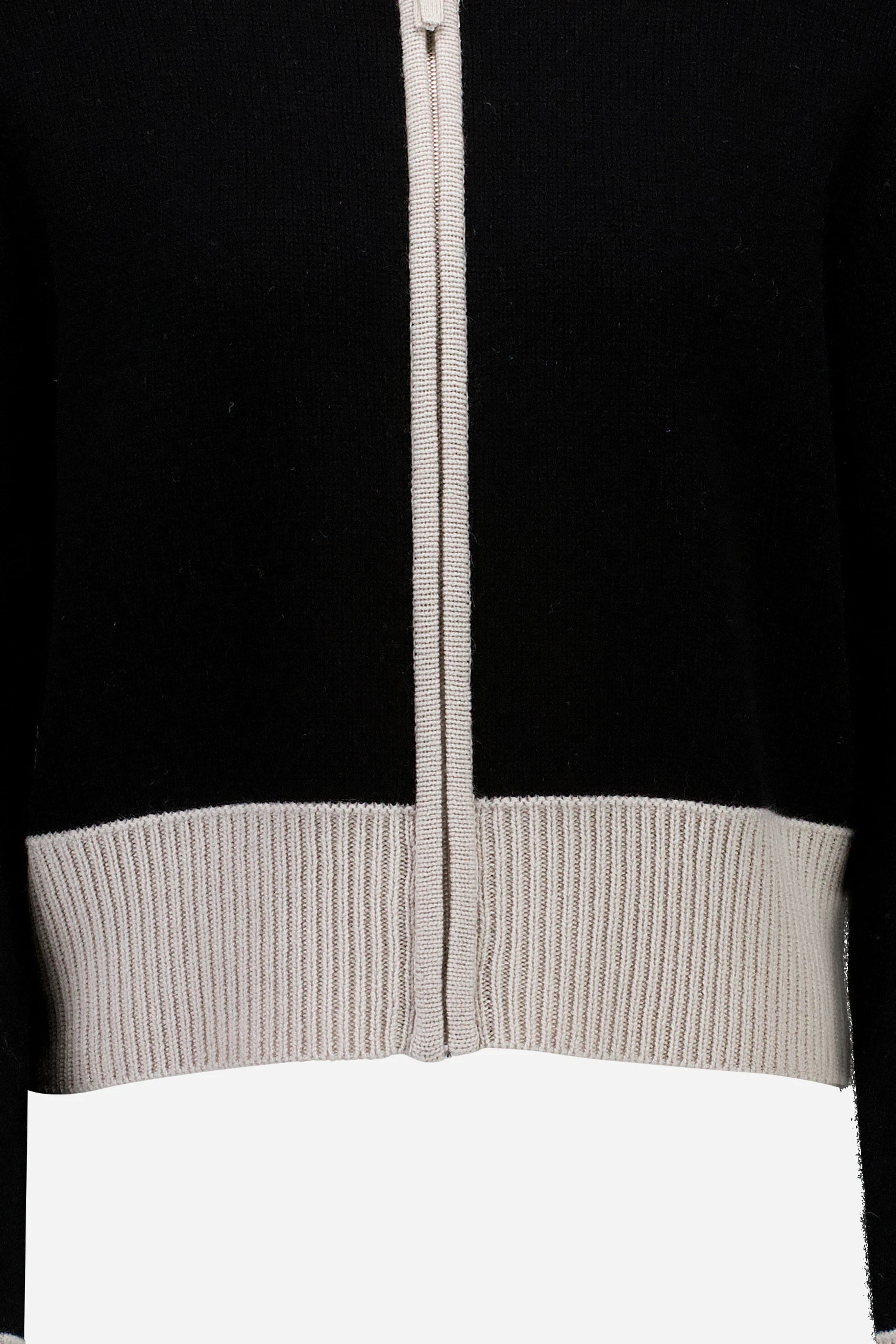 265-17670-9043-S_4 - Allude - 30% Cashmere 70% Wolle Active Damen Fall/Winter 2026/2027 Langarm NEW SAPG::265-17670 Schwarz Strickjacke Wolle