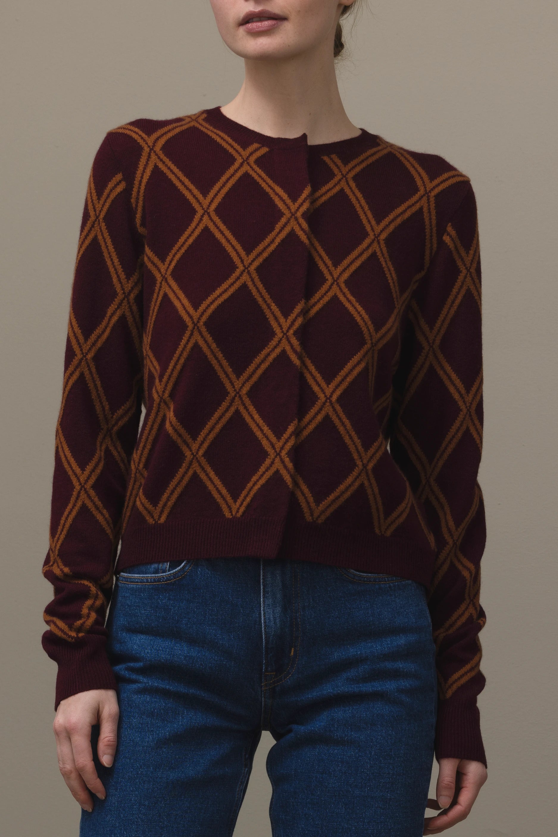 265-17690-6844-S_2 - Allude - 30% Cashmere 70% Wolle Active Damen Fall/Winter 2026/2027 Langarm NEW Rot Rundhals SAPG::265-17690 Strickjacke Wolle
