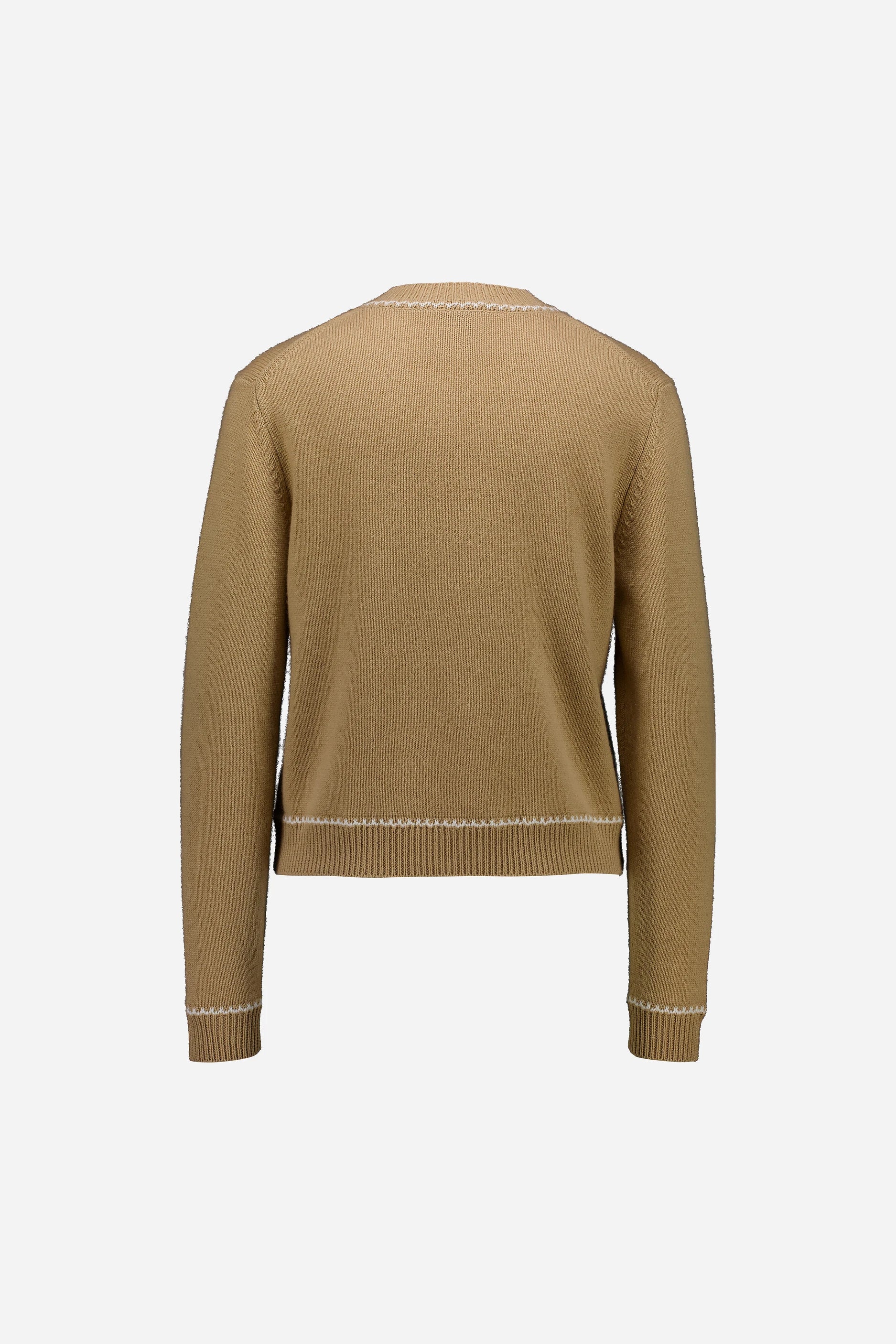 265-17711-4540-S_2 - Allude - 30% Cashmere 70% Wolle Active Beige Damen Fall/Winter 2026/2027 Langarm NEW Rundhals SAPG::265-17711 Strickjacke Wolle
