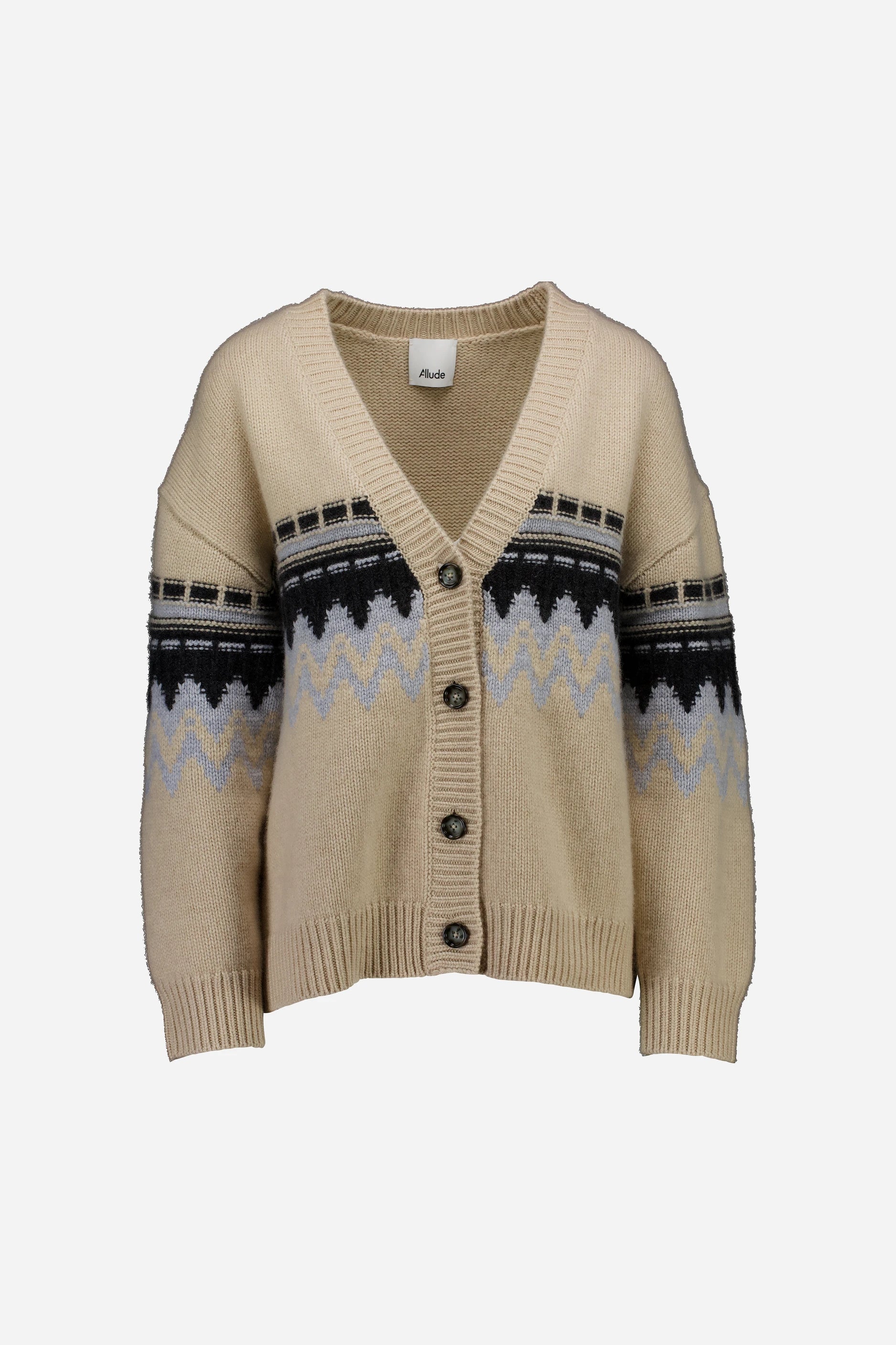 265-51000-original-S_1 - Allude - 100% Cashmere Active Cashmere Damen Fall/Winter 2026/2027 Langarm NEW SAPG::265-51000 Sonstige Strickjacke V-Ausschnitt