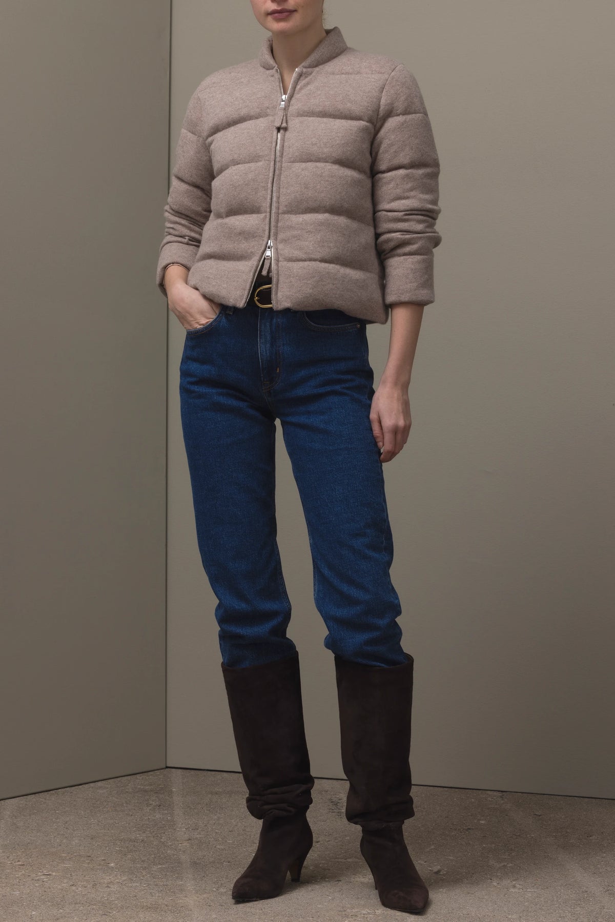 265-51010-46-S_1_3a747668-b37a-466c-adea-bc0f1a37669a - Allude - 100% Cashmere Active Beige Cashmere Damen Fall/Winter 2026/2027 Jacket Langarm NEW SAPG::265-51010